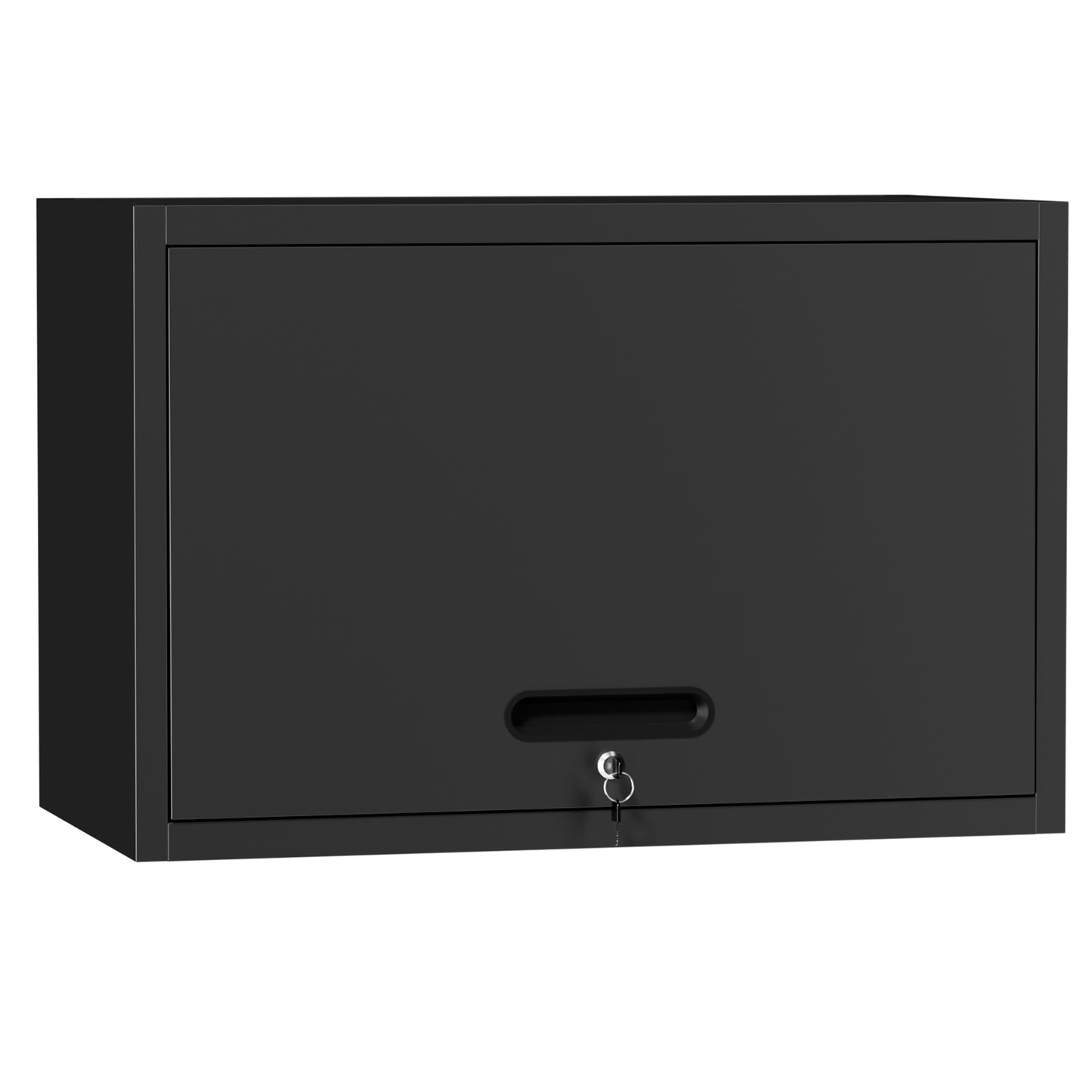 VIYET 30" Wall Mounted Metal Storage Cabinet with Lock, Heavy Duty Steel Garage Wall Cabinet with Adjustable Shelf