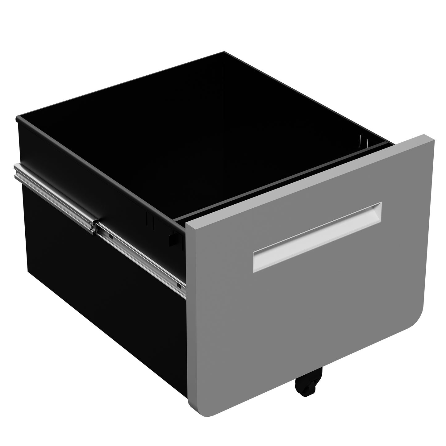 VIYET 3 Drawer Mobile File Cabinet, Gray Metal Rolling Filing Cabinet with Lock, Steel Office Storage Cabinet on Wheels for Letter Legal Files, Home Office Organizer