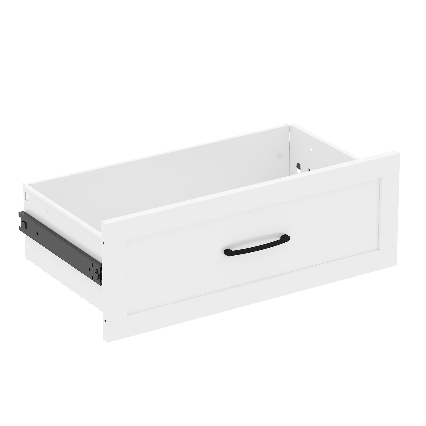 VIYET 6-Drawer White Dresser for Bedroom, Modern Metal Storage Chest with Smooth-Glide Drawers for Closet, Hallway & Entryway
