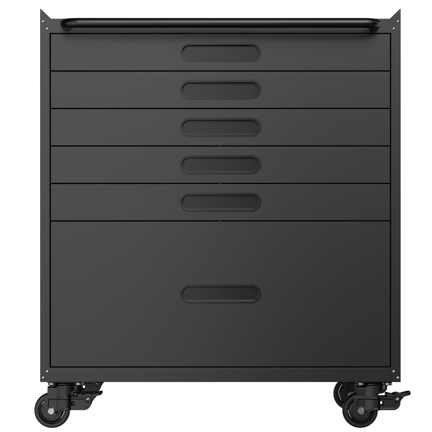 VIYET 34" 6-Drawer Rolling Tool Chest - Heavy-Duty Steel Mobile Garage Cabinet & Small Parts Storage Organizer, Black