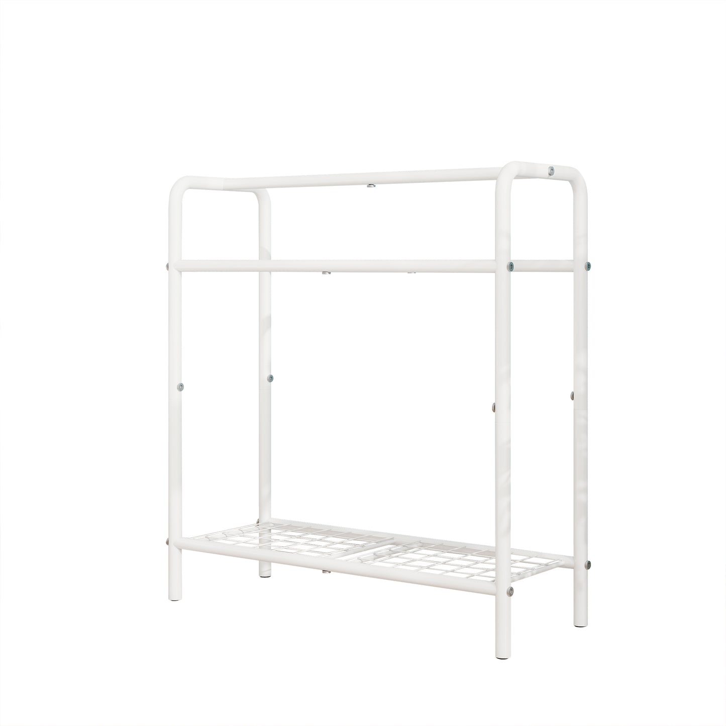 VIYET 30" 3-Tier Metal Towel Rack, Freestanding White Storage Holder (Bathroom/Bedroom/Pool Display Organizer)