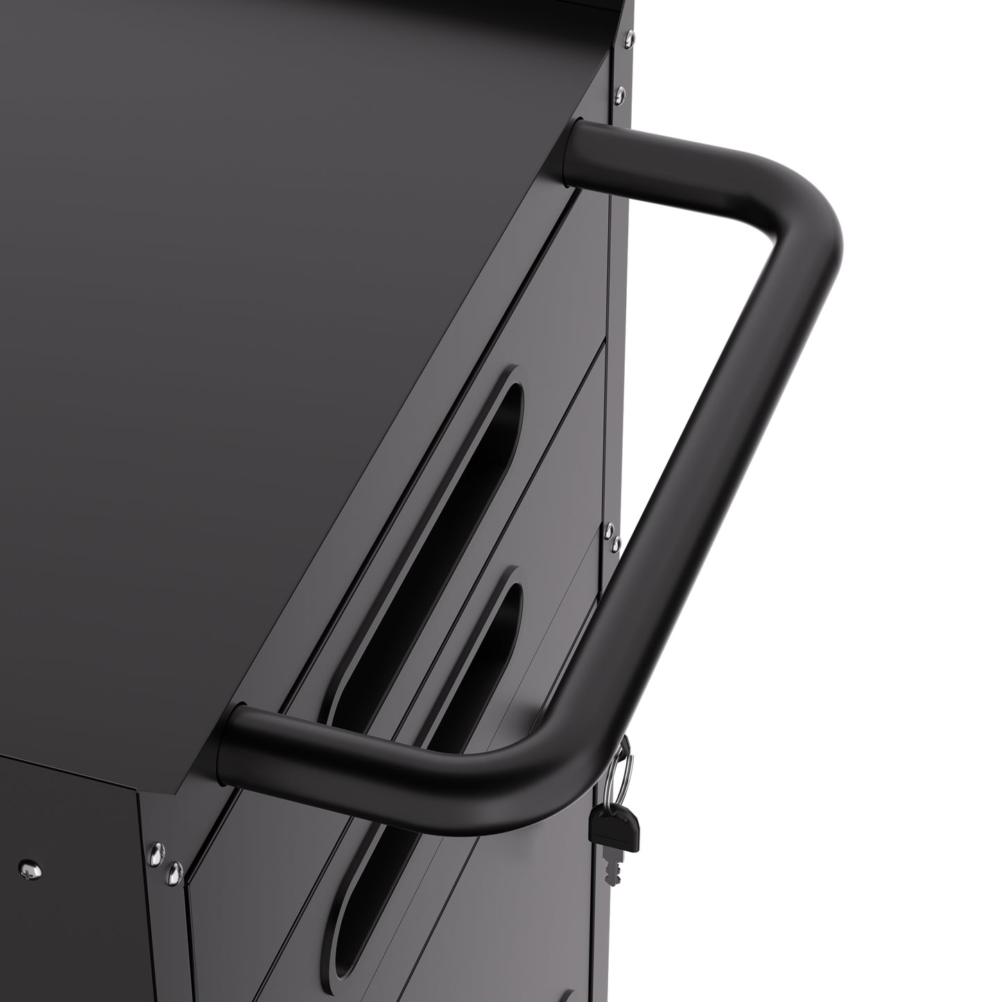 VIYET 34" Narrow Rolling Tool Cabinet - Slim 2-Drawer Space-Saving Storage with Lockable Door, Black