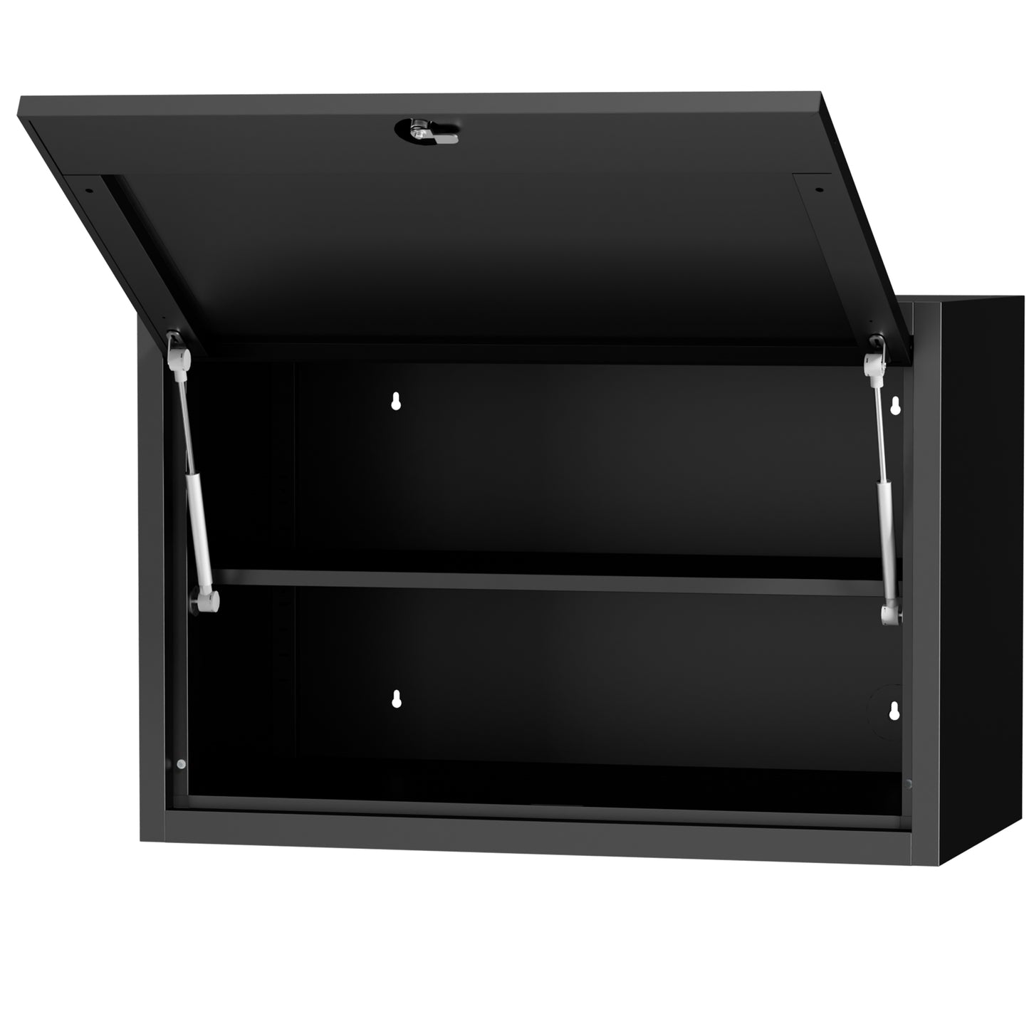 VIYET 30" Wall Mounted Metal Storage Cabinet with Lock, Heavy Duty Steel Garage Wall Cabinet with Adjustable Shelf