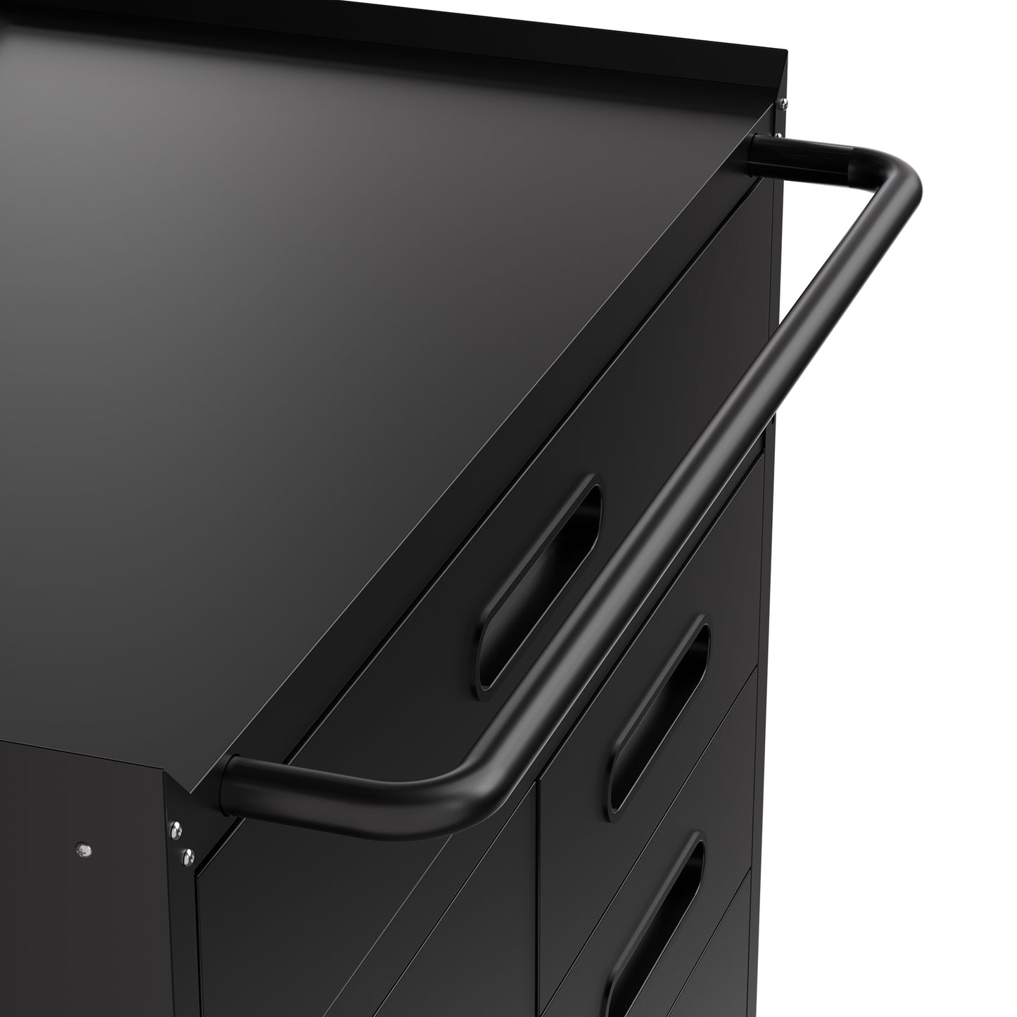 VIYET 34" 4-Drawer Mobile Tool Cabinet - Heavy-Duty Steel Garage Organizer with Lockable Storage Compartment & Rolling Workshop Chest, Black