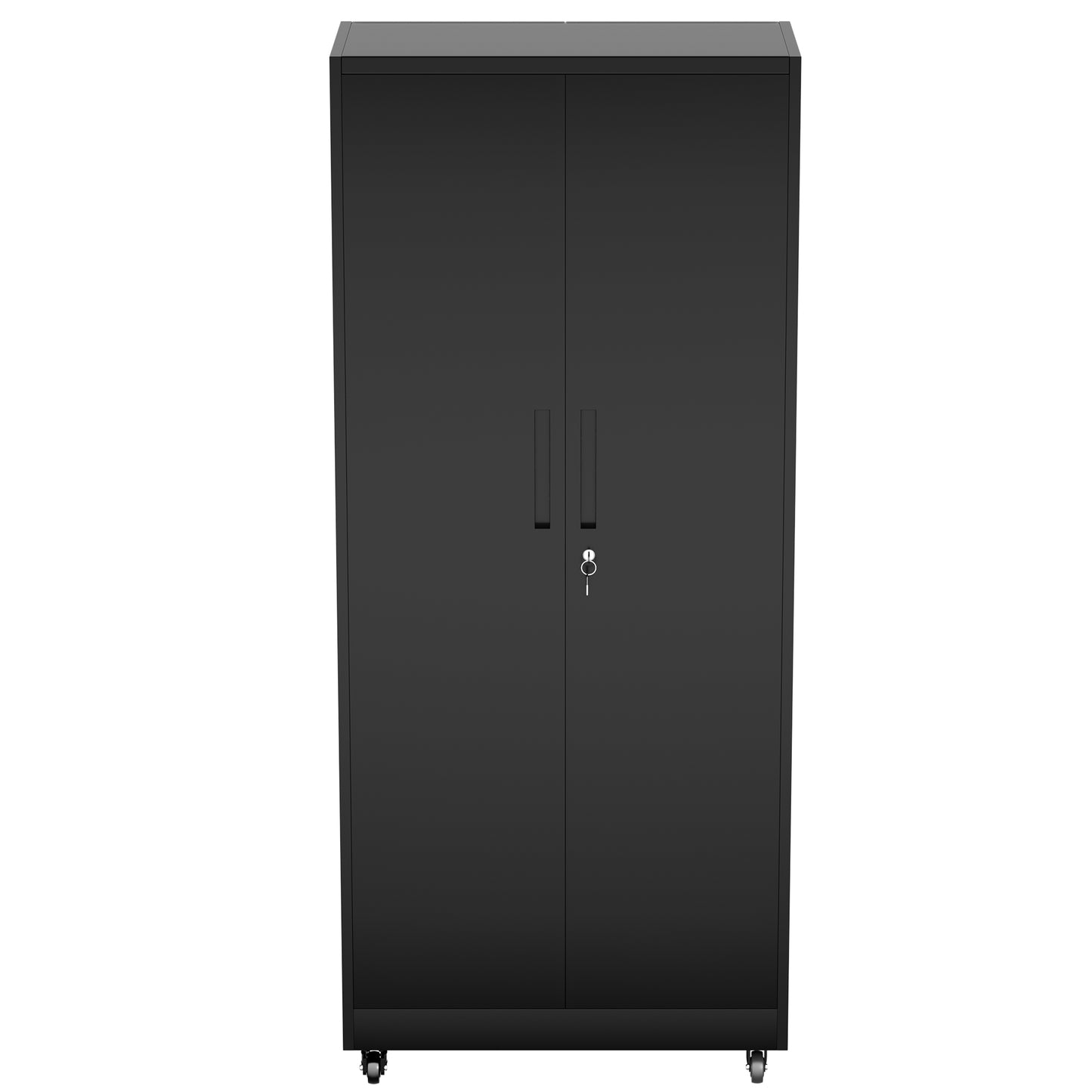 VIYET 71"H Rolling Garage Storage Cabinet,Heavy-Duty Metal Lockable Cabinet w/ 4 Adjustable Shelves (Mobile Tool Organizer for Workshop/Office)