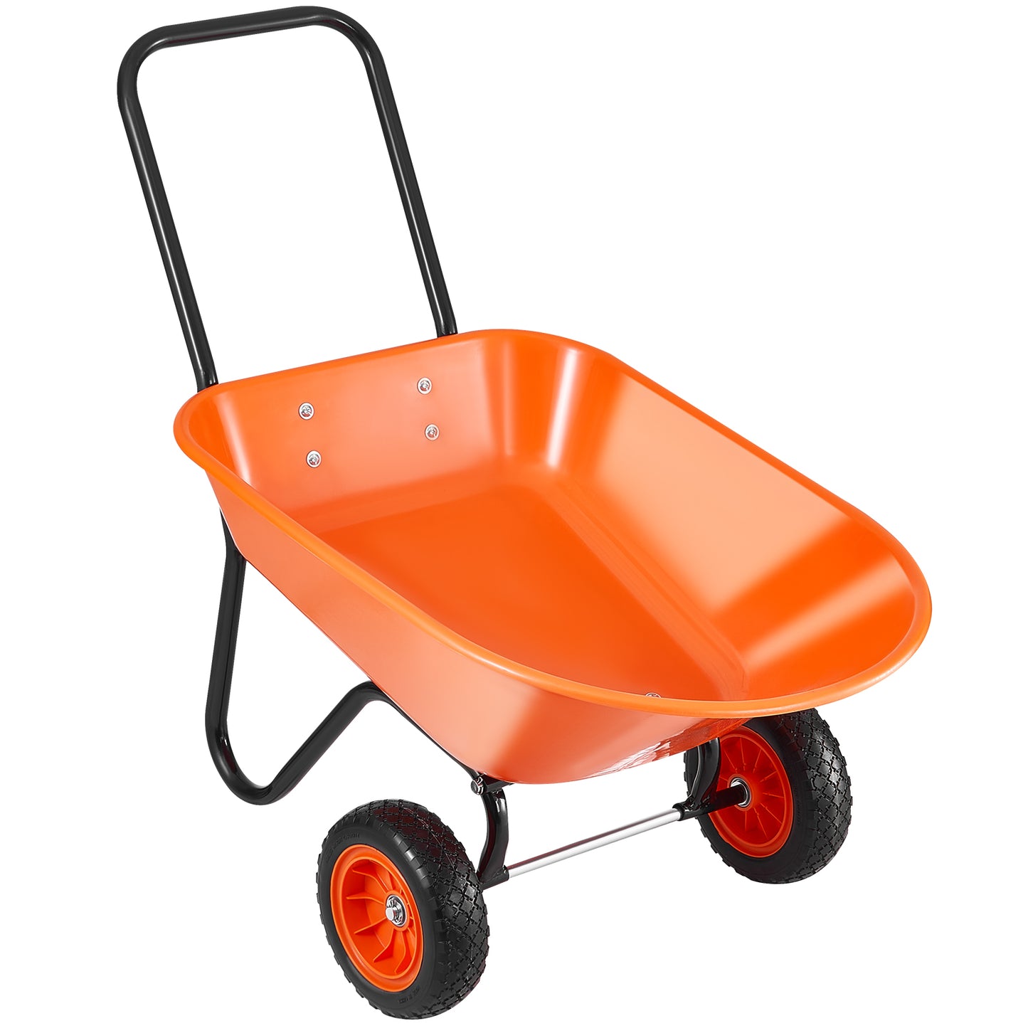 VIYET 2-Wheel Wheelbarrow Cart 5 Cu. Ft. 397 Lbs Capacity, Heavy-Duty Garden Dump Cart with 10" Solid Foam Wheels & Padded Handle for Lawn Farm Outdoor