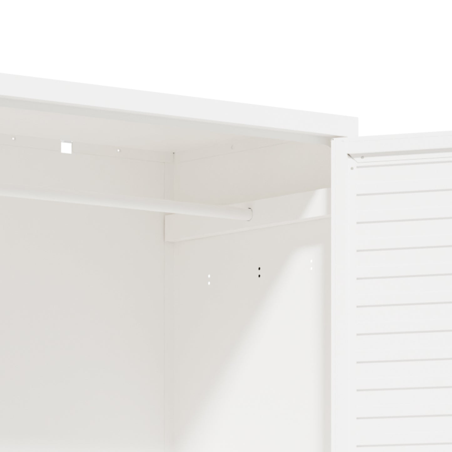 VIYET 71" Metal Wardrobe Closet with 2 Doors, Hanging Rod & Adjustable Shelves, Freestanding Steel Storage Cabinet for Bedroom, Apartment, Dorm