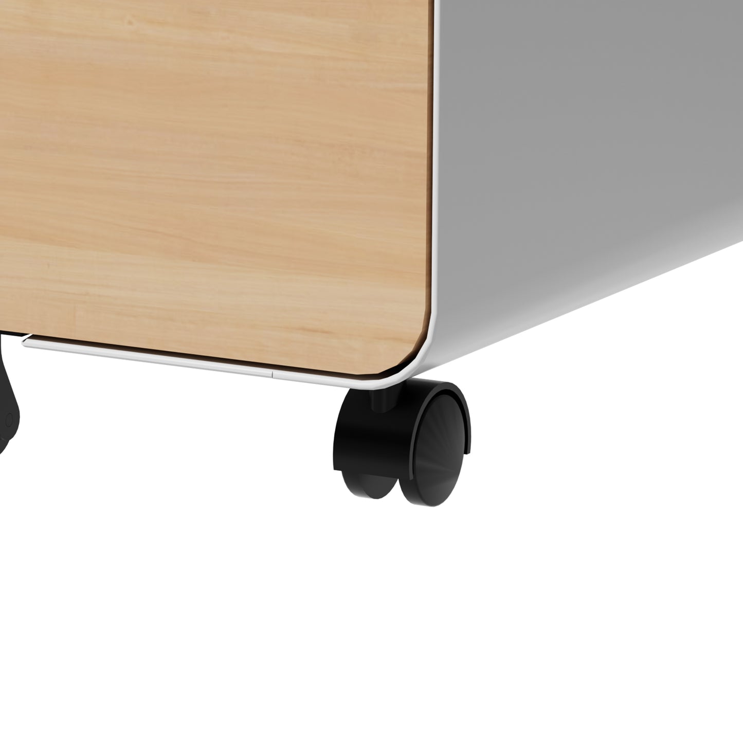 VIYET 3 Drawer Mobile File Cabinet with Lock, Wood Grain Metal Rolling Filing Cabinet on Wheels, Steel Office Storage Cabinet for Letter Legal Files
