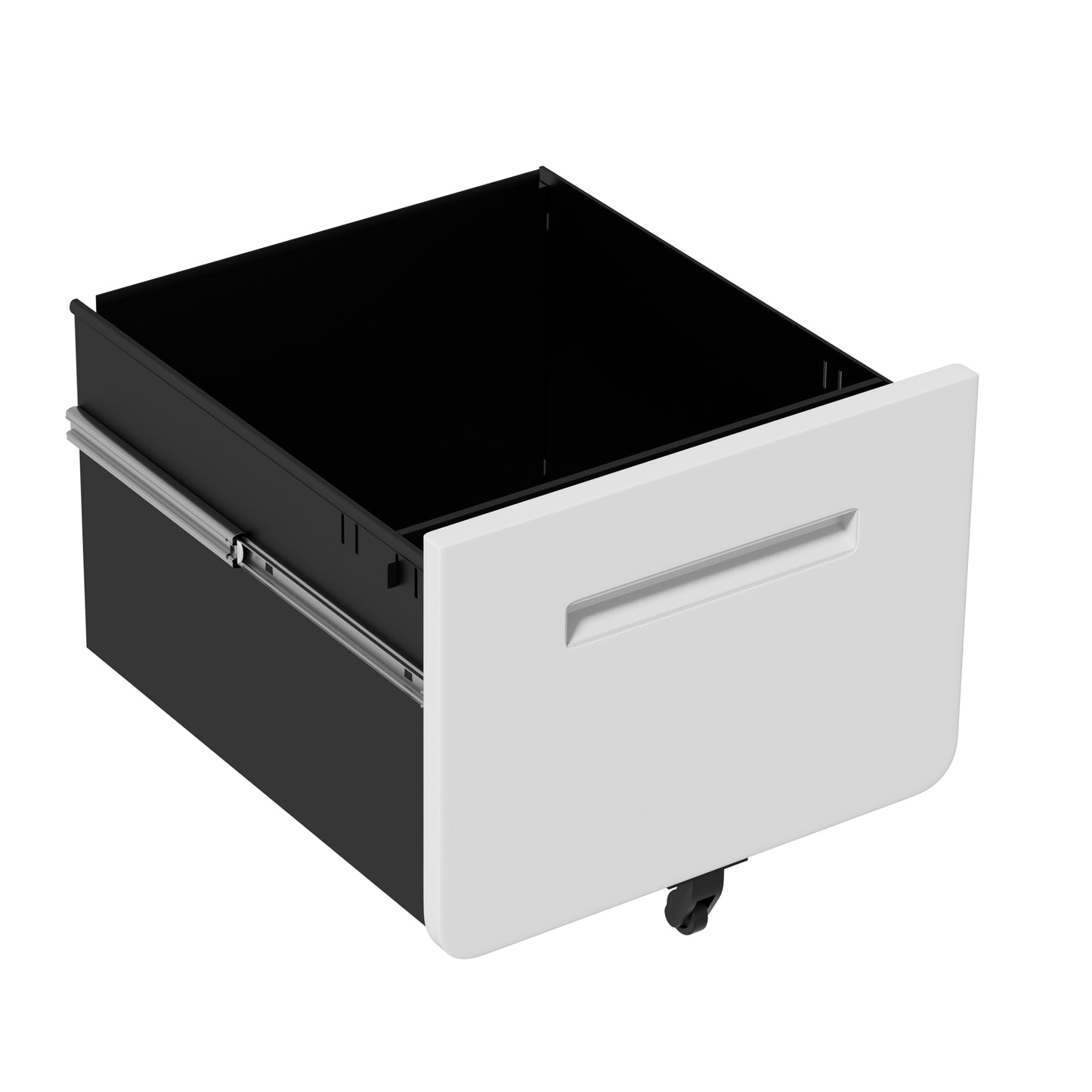 VIYET 2 Drawer Mobile File Cabinet, Metal Rolling Filing Cabinet with Lock, Fully Assembled Steel Office Storage Cabinet for Letter Legal Files, White