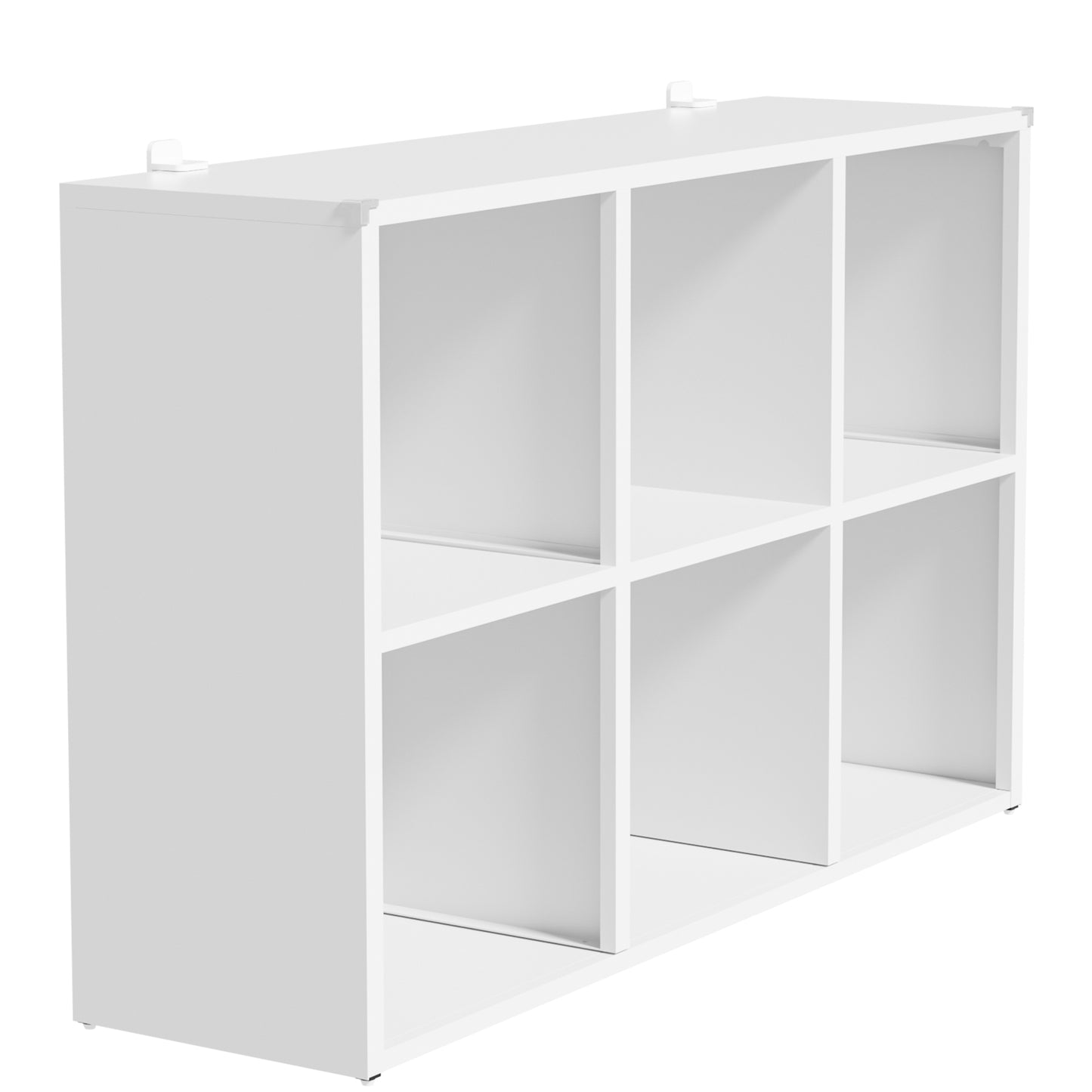 VIYET 6-Cube Metal Bookcase, 41"H Open Storage Organizer with 6 Cubes, Freestanding Display Shelf