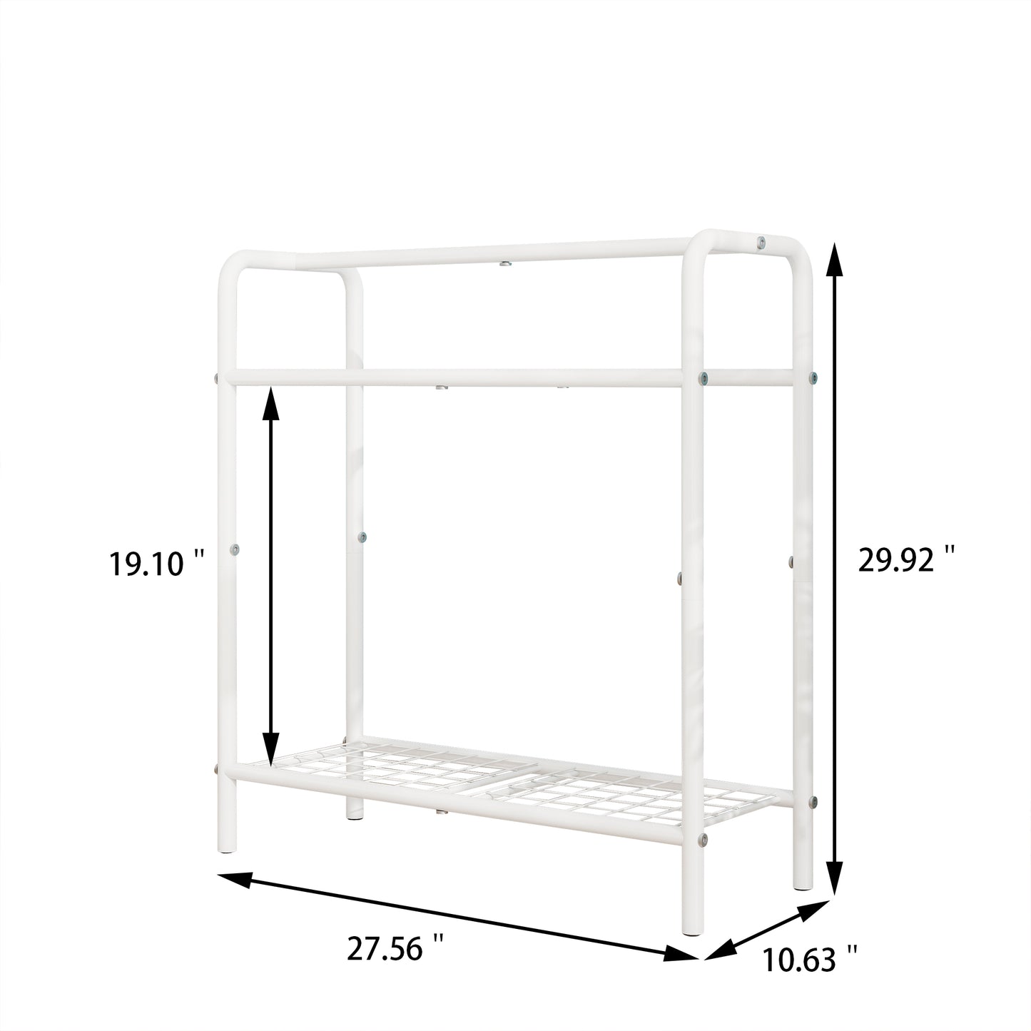 VIYET 30" 3-Tier Metal Towel Rack, Freestanding White Storage Holder (Bathroom/Bedroom/Pool Display Organizer)