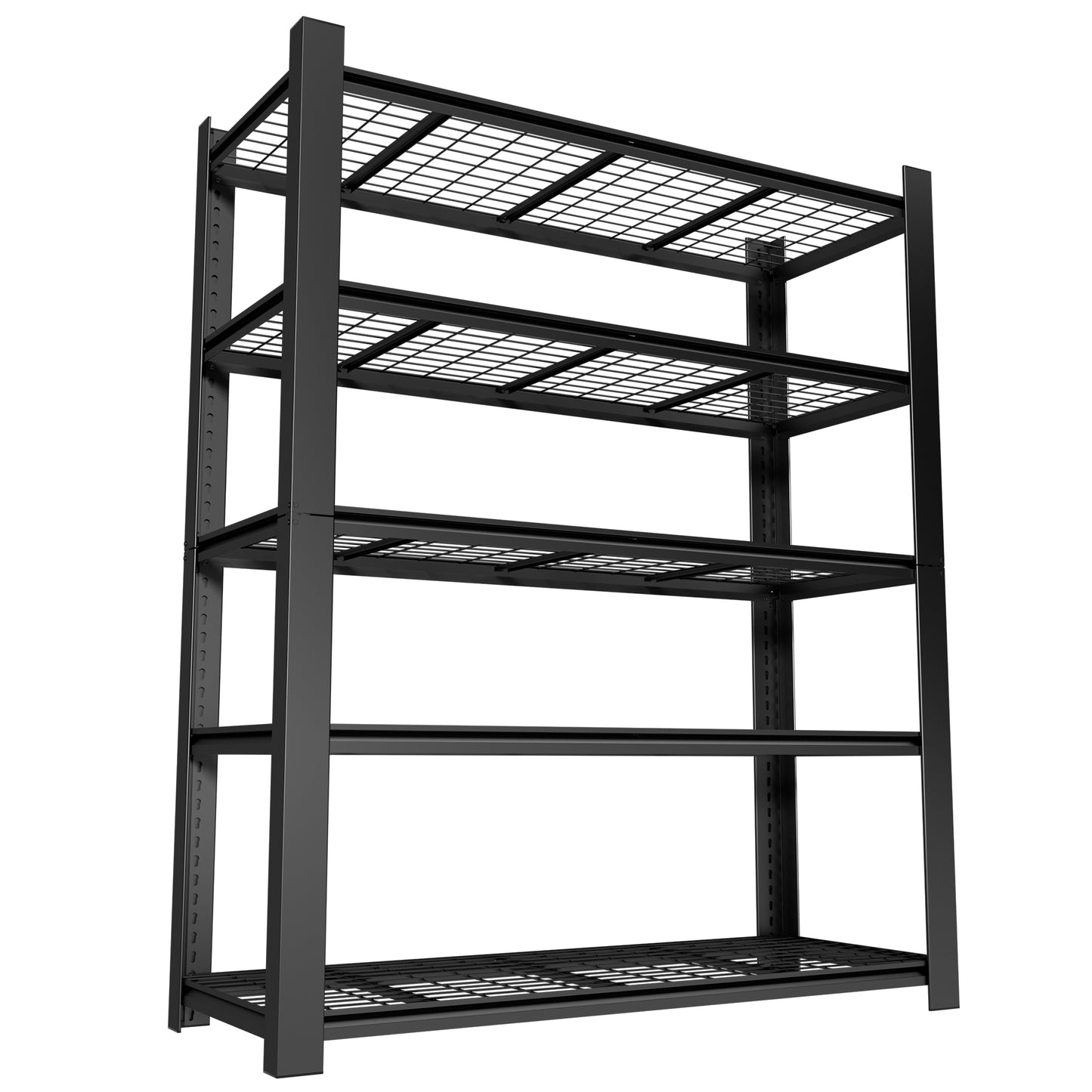 VIYET 72" Heavy Duty Metal Garage Shelving Unit, 5 Tier Adjustable Storage Rack with 3000 LBS Capacity, Steel Shelves for Garage, Pantry & Warehouse