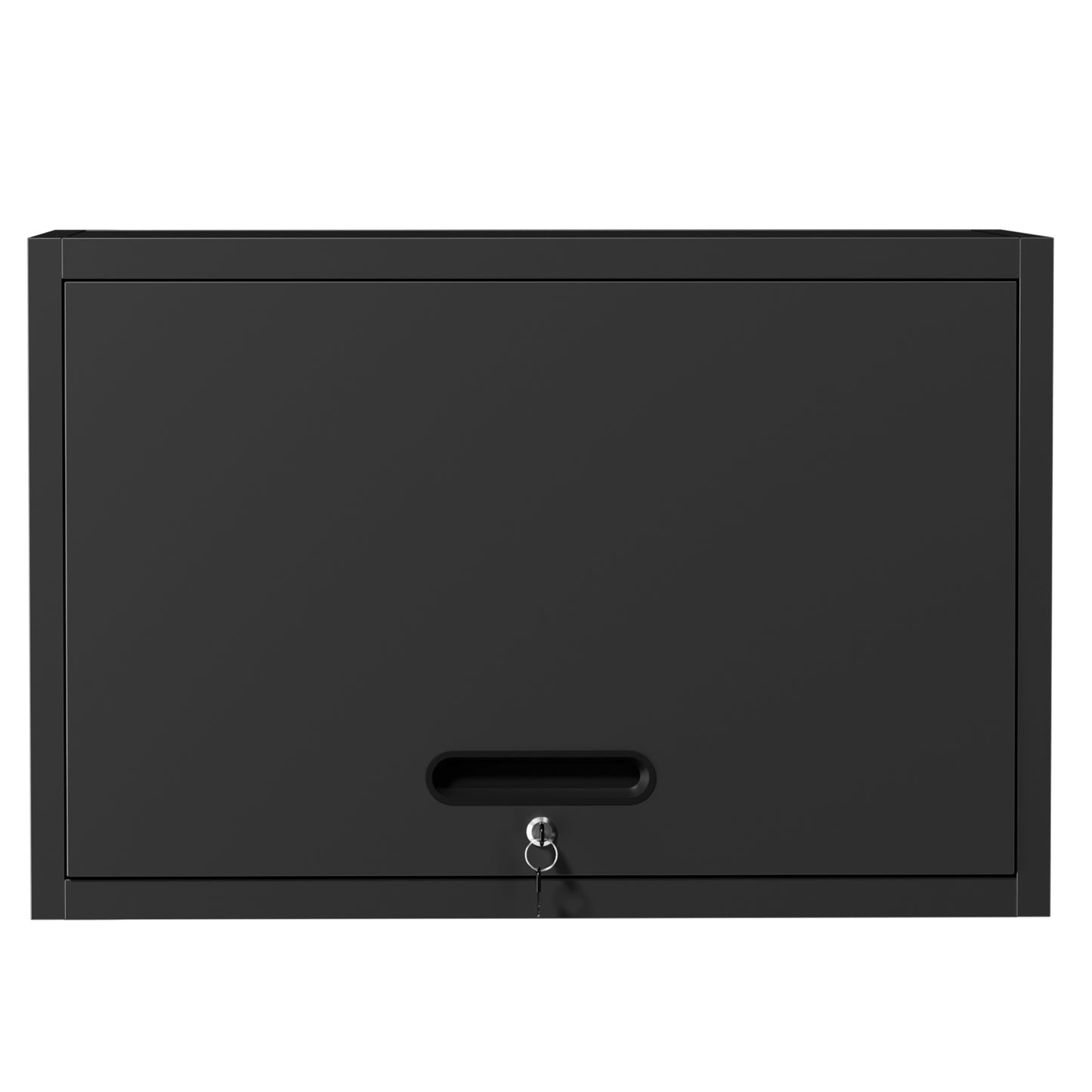 VIYET 30" Wall Mounted Metal Storage Cabinet with Lock, Heavy Duty Steel Garage Wall Cabinet with Adjustable Shelf