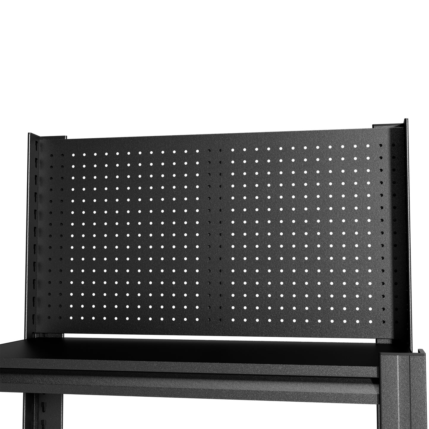 VIYET 3-Tier Metal Storage Shelf with Pegboard, 660 lbs Capacity, Adjustable Garage Shelving Rack for Tools, Workshop, Basement & Utility Room
