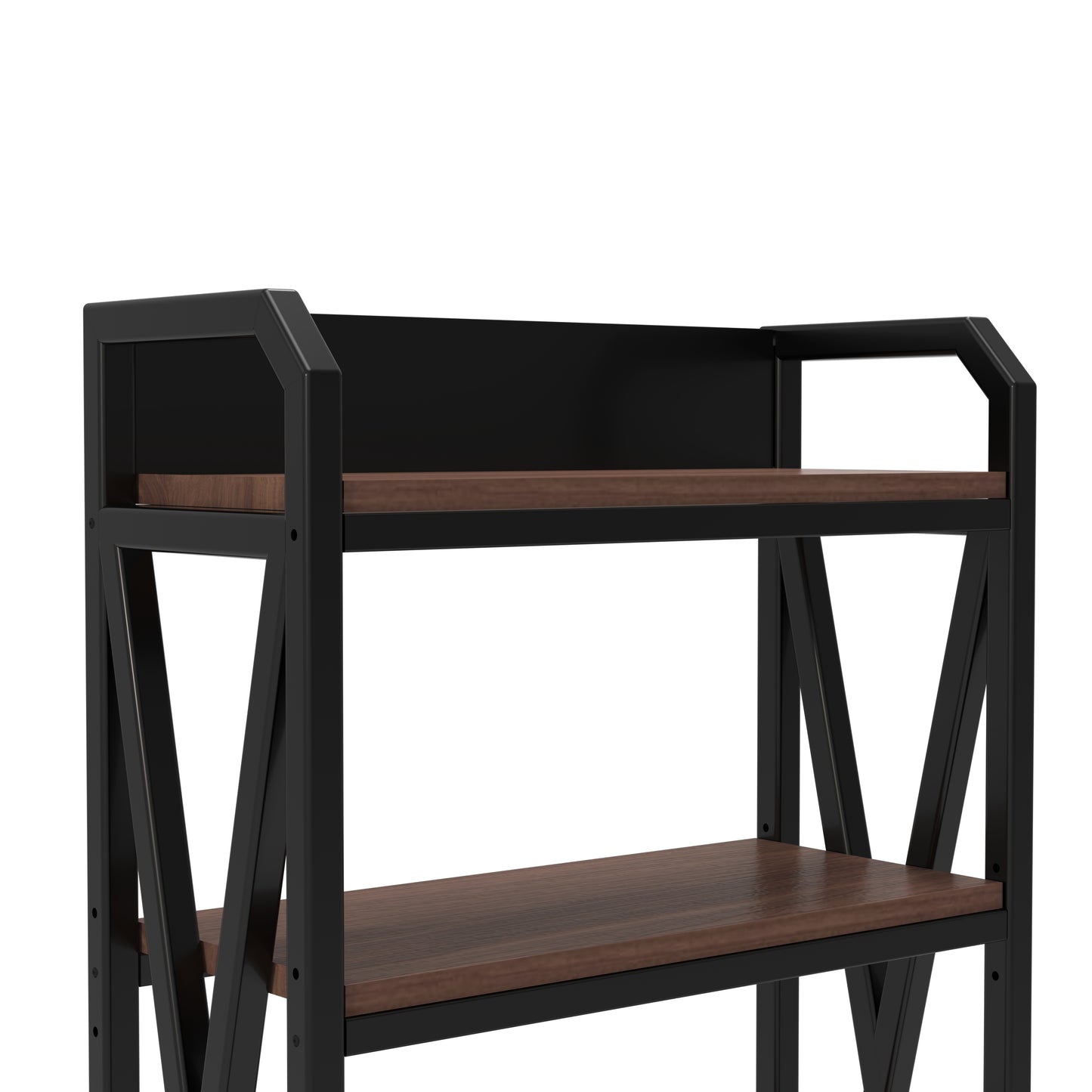 VIYET 56.3"H 4-Level Bakers Rack, Metal & Wooden Kitchen Storage Shelf (Adjustable Multi-Scene Organizer for Garage/Pantry/Bathroom)