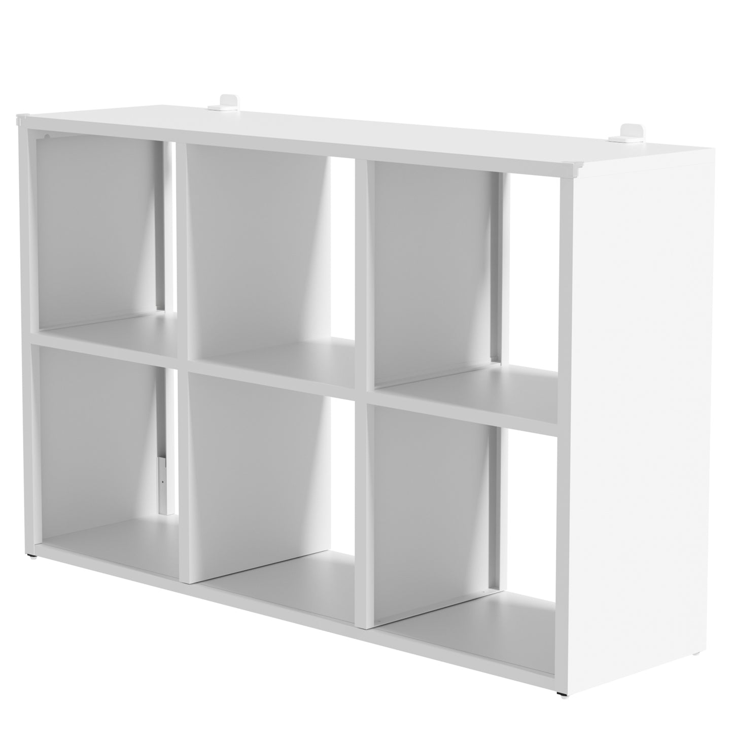 VIYET 6-Cube Metal Bookcase, 41"H Open Storage Organizer with 6 Cubes, Freestanding Display Shelf