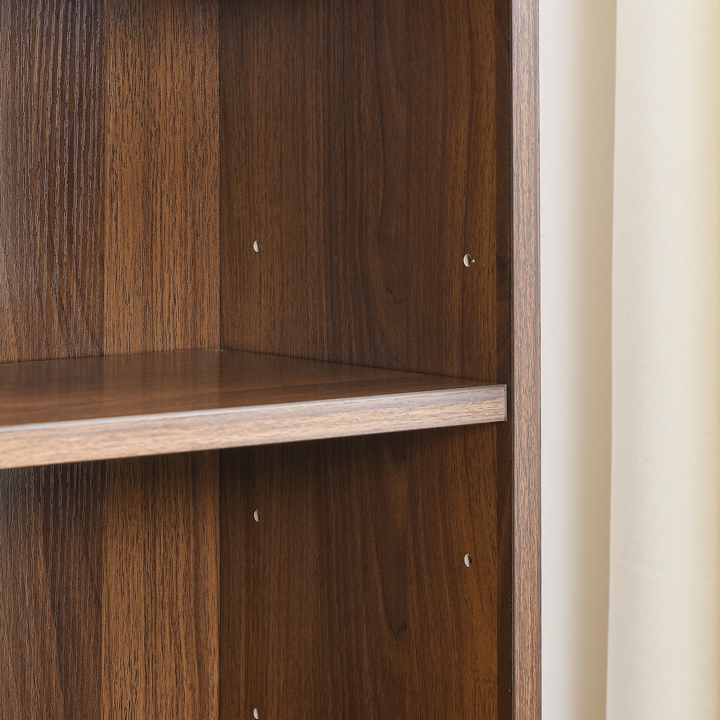 VIYET 11.6"×9.3"×70.9" 8-Tier Media Tower Rack - Walnut MDF, Adjustable Shelves