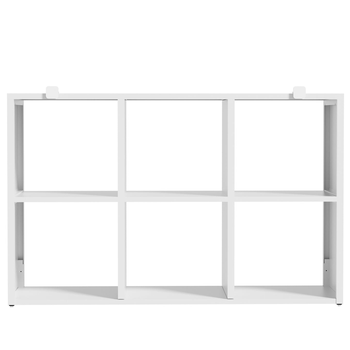 VIYET 6-Cube Metal Bookcase, 41"H Open Storage Organizer with 6 Cubes, Freestanding Display Shelf