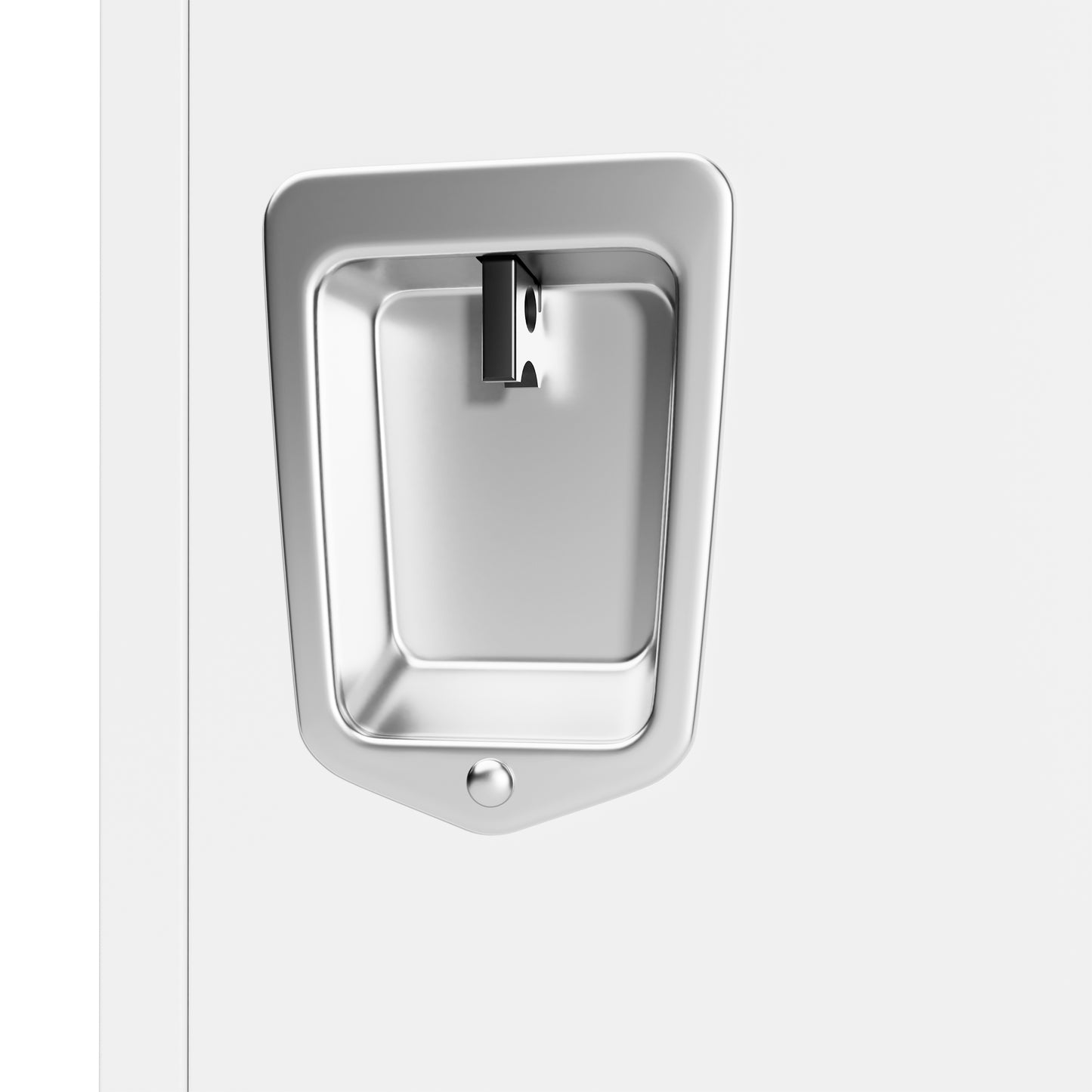 VIYET 55" White Metal Wardrobe Cabinet, Narrow Steel Clothing Storage with Lock & Ventilated Door, Side Hooks, Freestanding Closet for Bedroom & Small Apartment