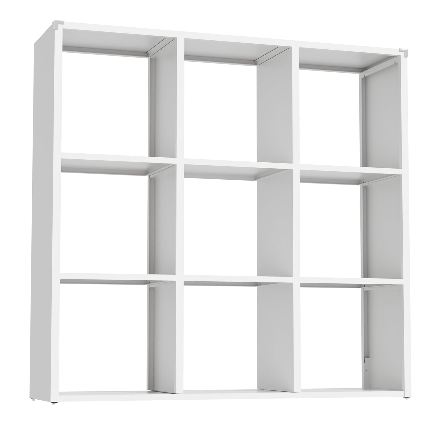 VIYET 9-Cube Metal Bookcase, 41"H Open Storage Organizer with 9 Cubes, Freestanding Display Shelf