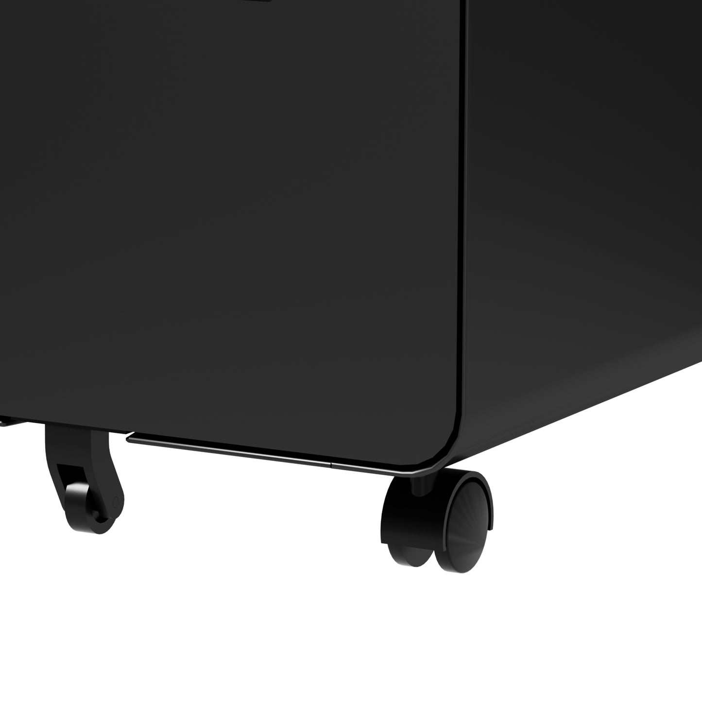 VIYET 2 Drawer Rolling File Cabinet, Black Metal Mobile Filing Cabinet with Lock, Steel Office Storage Cabinet for Letter Legal Files, Home Office Organizer