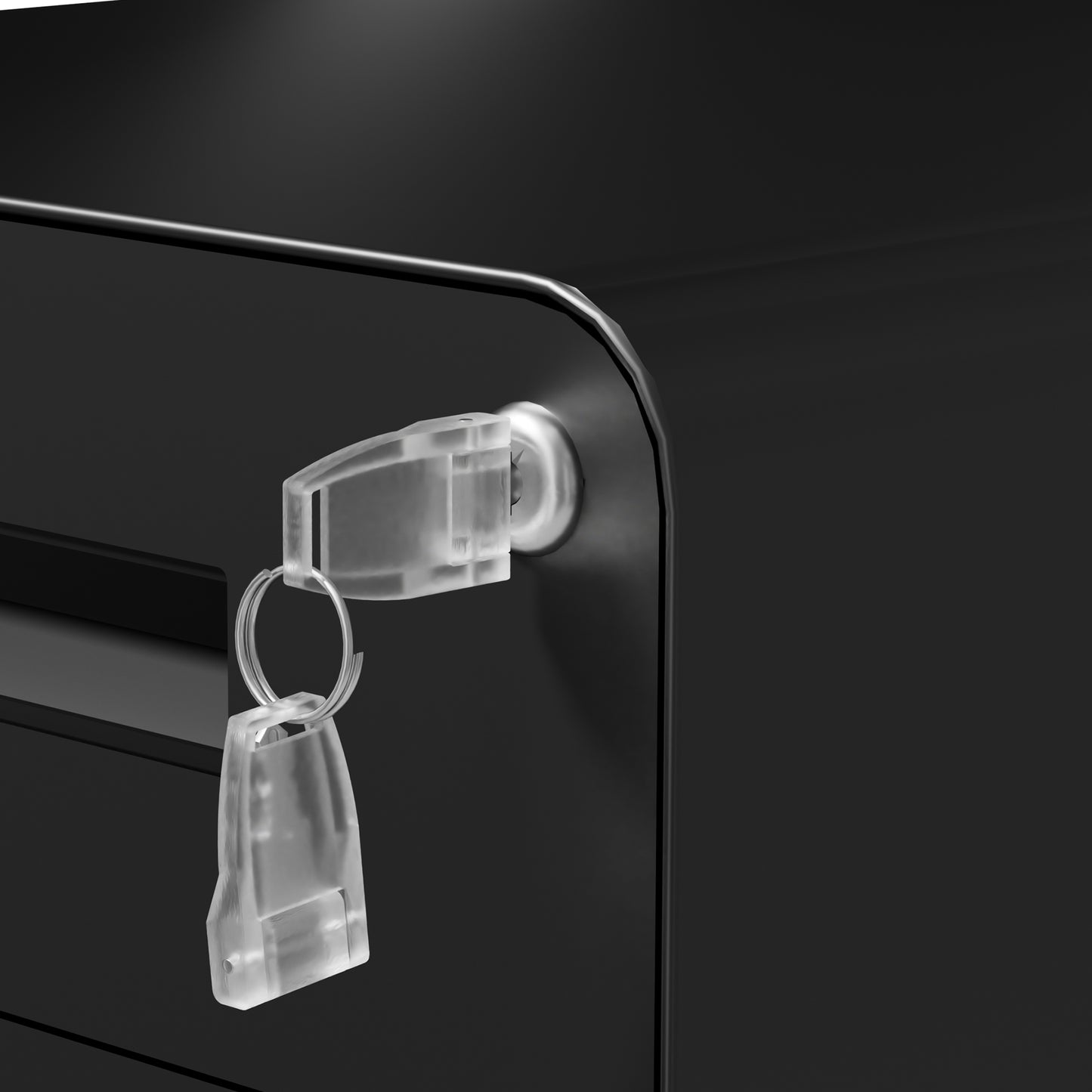 VIYET 2 Drawer Rolling File Cabinet, Black Metal Mobile Filing Cabinet with Lock, Steel Office Storage Cabinet for Letter Legal Files, Home Office Organizer