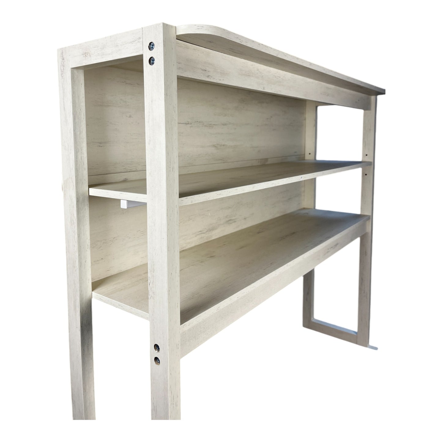 VIYET 67" 5-Tier Bakers Rack (White & Rustic Brown), Particle Board Kitchen Storage Shelf (Microwave Stand & Coffee Bar Organizer)