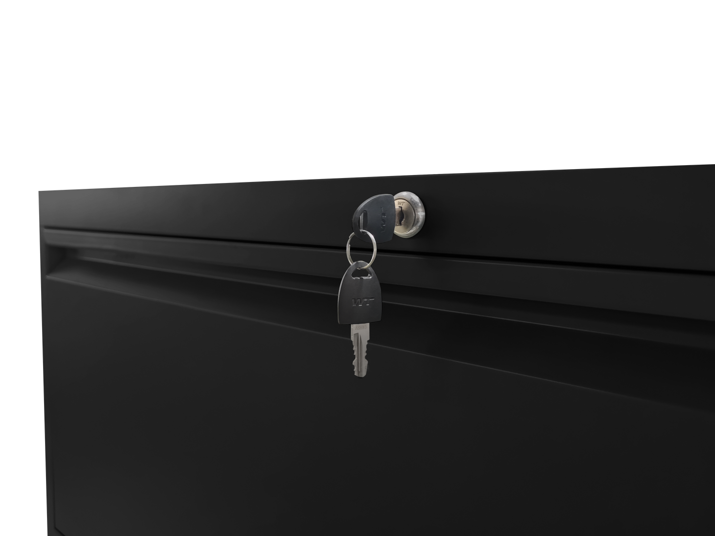 VIYET 2-Drawer Lateral File Cabinet with Lock - Heavy-Duty Steel Filing Cabinet for Home Office, 110lbs/Drawer, Silent Full-Extension Slides, Fits Letter/Legal/A4/F4 (Black)