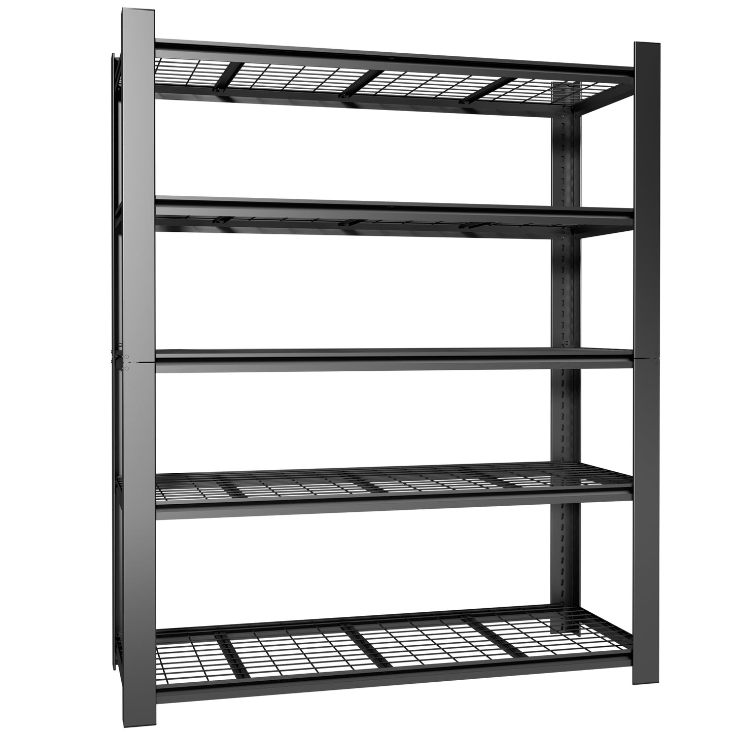 VIYET 72" Heavy Duty Metal Garage Shelving Unit, 5 Tier Adjustable Storage Rack with 3000 LBS Capacity, Steel Shelves for Garage, Pantry & Warehouse