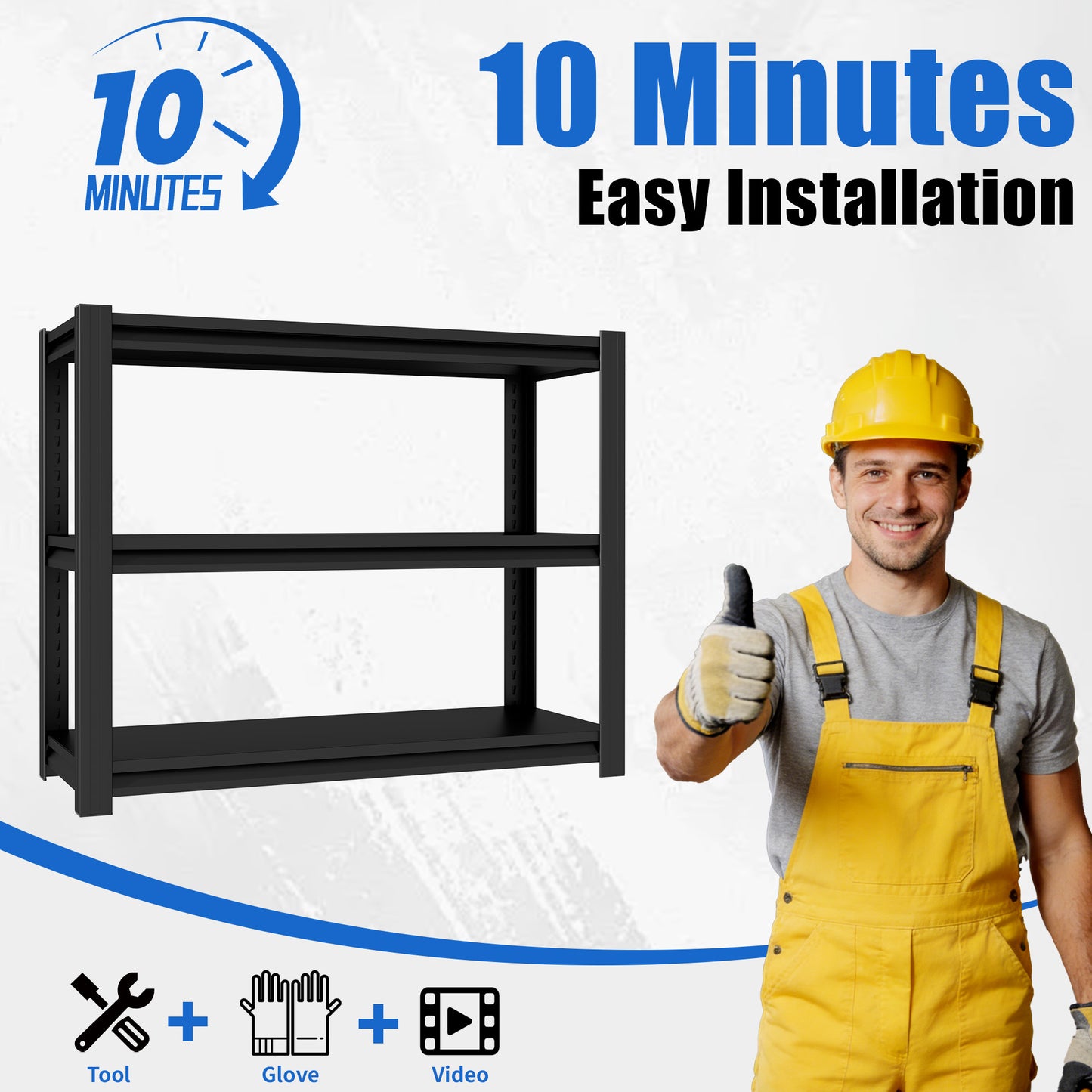VIYET 3-Tier Metal Fish Tank Stand, 47.2"W Heavy Duty Adjustable Aquarium Rack for 30-40 Gallon Fish Tank, Multi-Use Storage Shelf