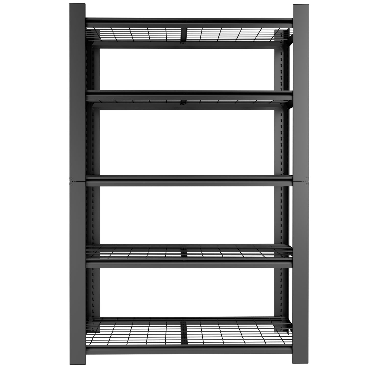 VIYET 72" H 5 Tier Heavy Duty Metal Garage Shelving Unit, Adjustable Industrial Storage Rack with 3000 lbs Capacity, Steel Shelf Organizer, 48"W x 23.6"D Black