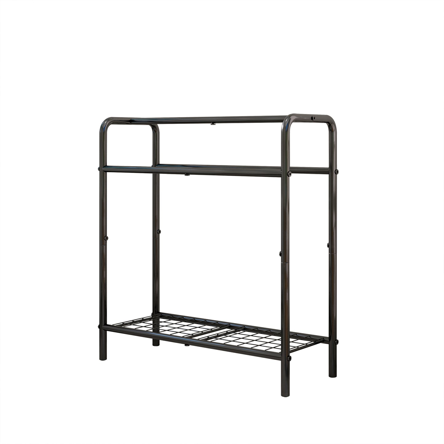 VIYET 30" 3-Tier Metal Towel Rack, Freestanding Black Storage Holder (Bathroom/Bedroom/Pool Display Organizer)