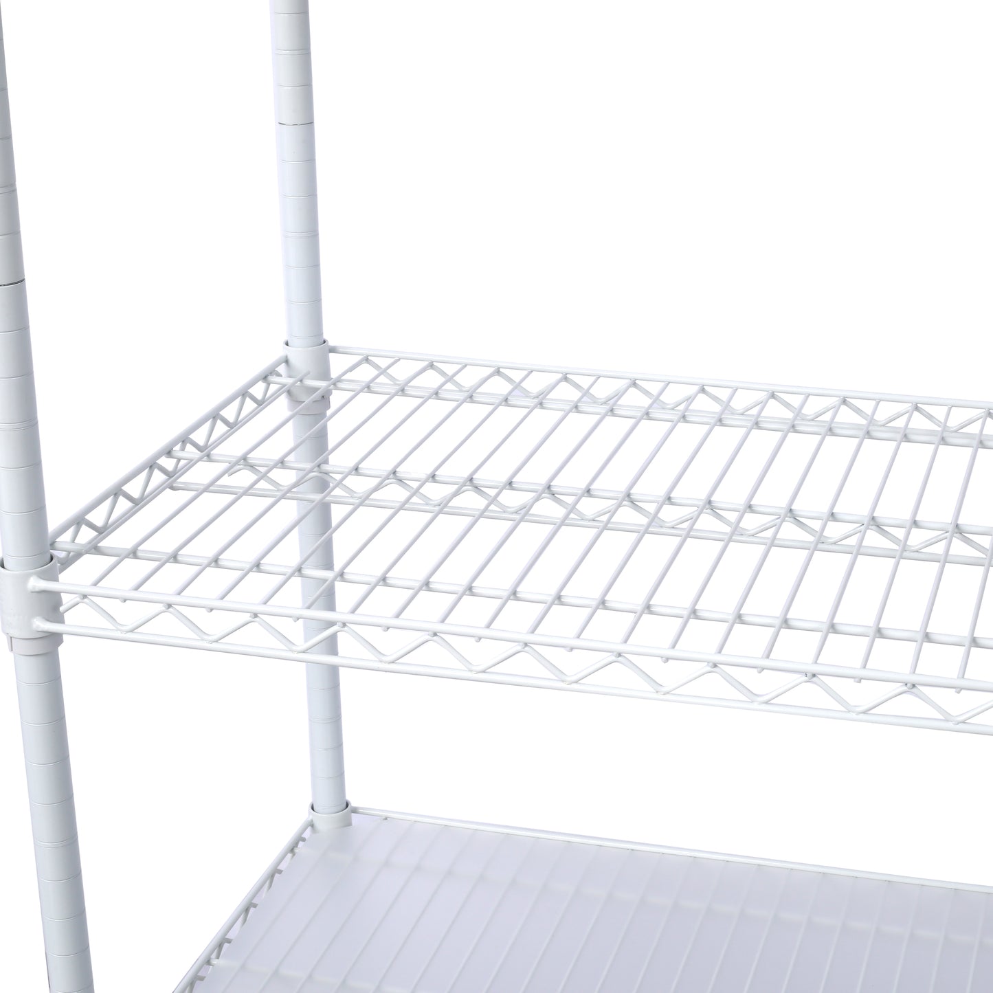 VIYET 6 Tier 6000LBS NSF Metal Wire Shelving, Heavy Duty Adjustable Storage Rack with Wheels & Shelf Liners (White)