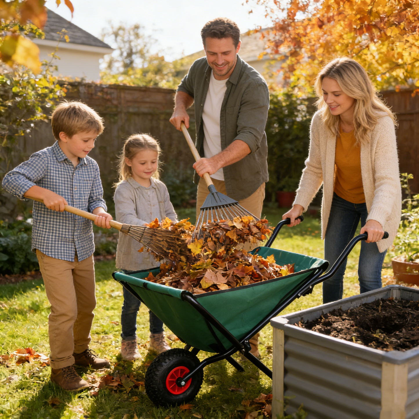VIYET Collapsible Folding Wheelbarrow, 176 Lbs Lightweight Garden Cart, Heavy-Duty Oxford Cloth Yard Cart with 10" Pneumatic Tire for Lawn, Green