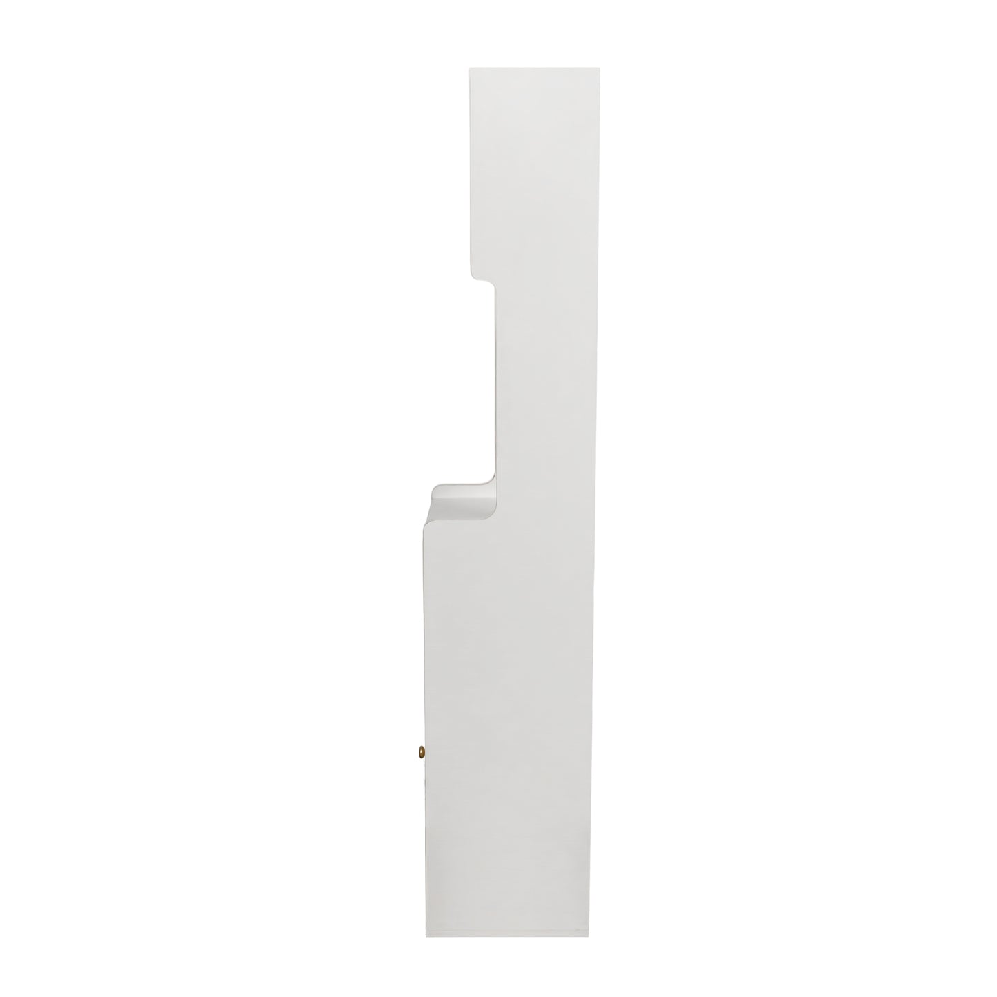 VIYET 71" Tall Narrow Storage Cabinet - White Particle Board+MDF, 1 Door & 2 Drawers, Kitchen Use
