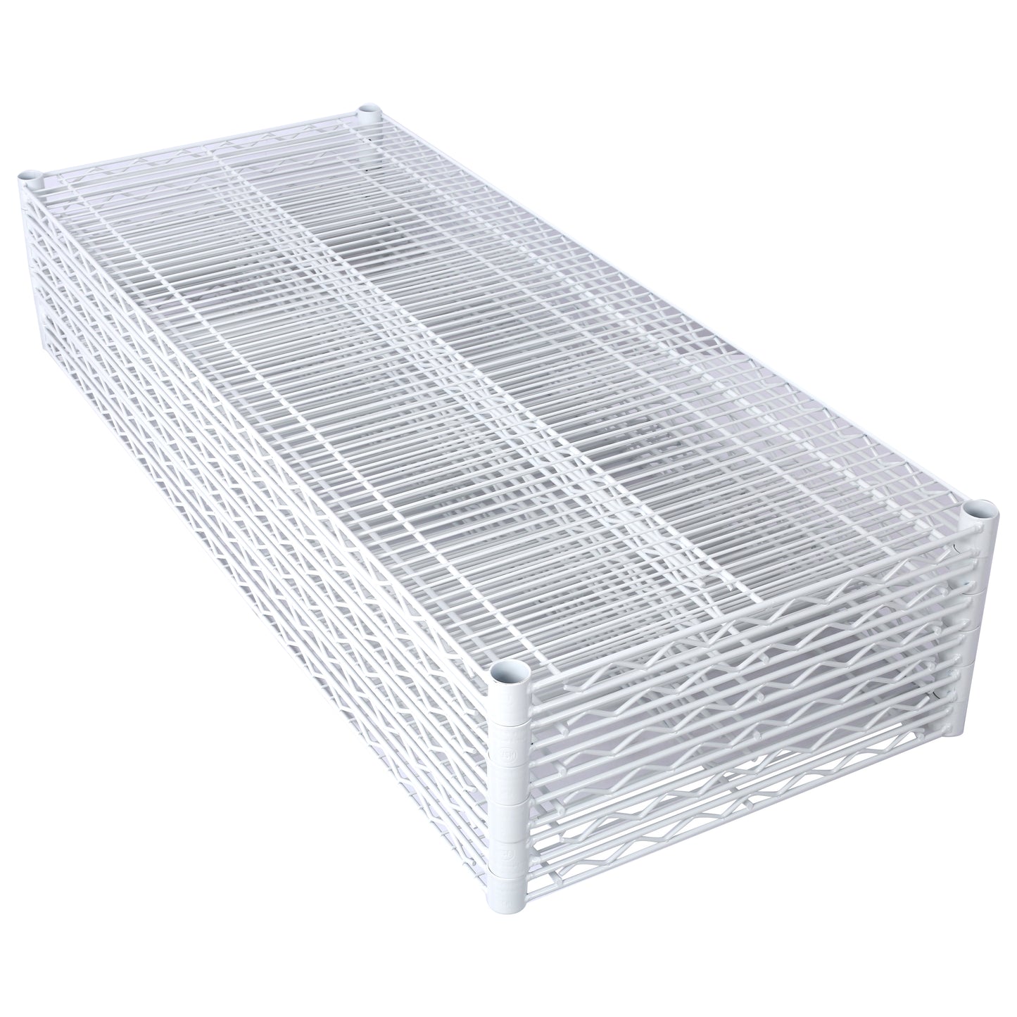 VIYET 6 Tier 6000LBS NSF Metal Wire Shelving, Heavy Duty Adjustable Storage Rack with Wheels & Shelf Liners (White)