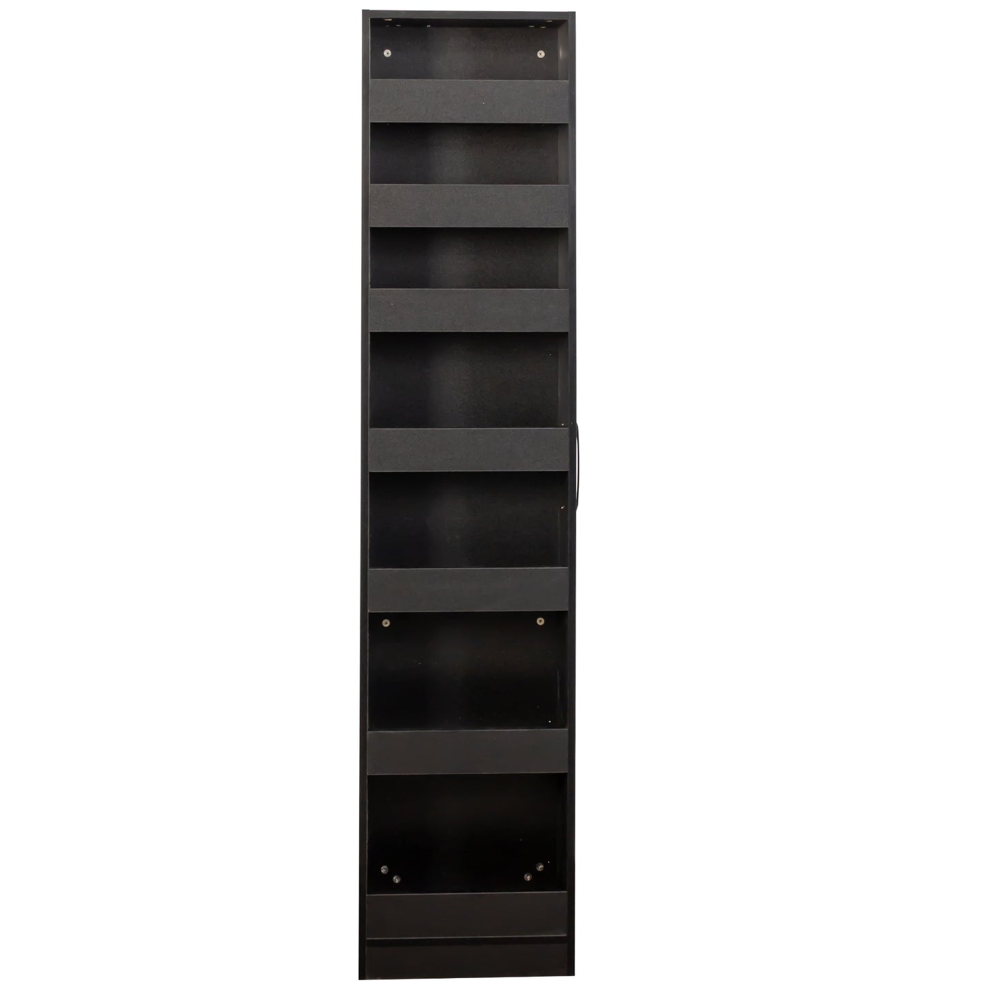 VIYET 71"H 7-Tier Multi-Functional Pull-Out Storage Shelf, Single-Sided Open Shelf, Organizer for Kitchen, Living Room & Narrow Spaces,black
