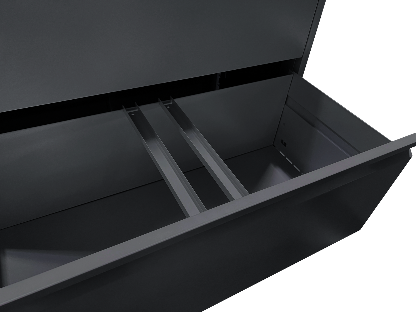 VIYET 2-Drawer Lateral File Cabinet with Lock - Heavy-Duty Steel Filing Cabinet for Home Office, 110lbs/Drawer, Silent Full-Extension Slides, Fits Letter/Legal/A4/F4 (Black)