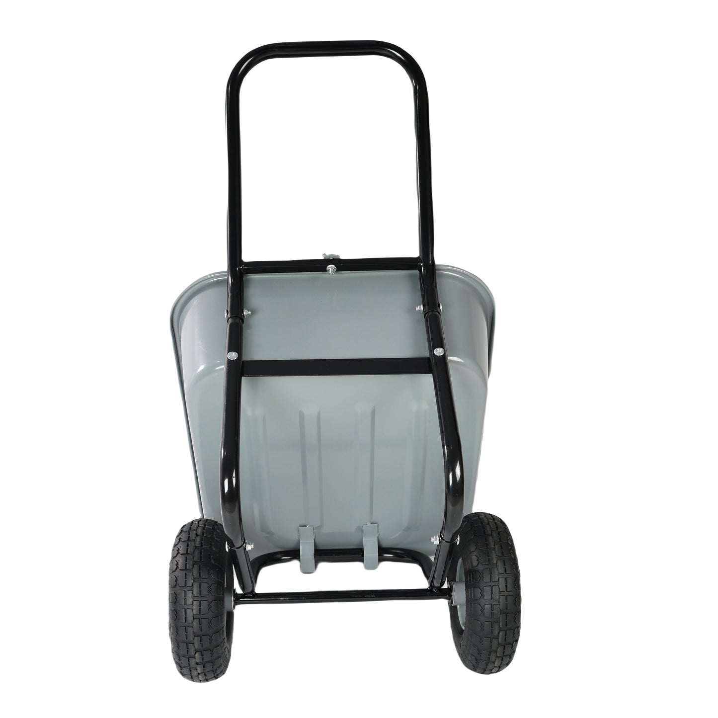 VIYET Two-Wheeled Garden Cart, 35L Large Capacity Utility Cart with 10-Inch Pneumatic Tires, Leak-Proof Design for Garden, Warehouse, Outdoor, Gray