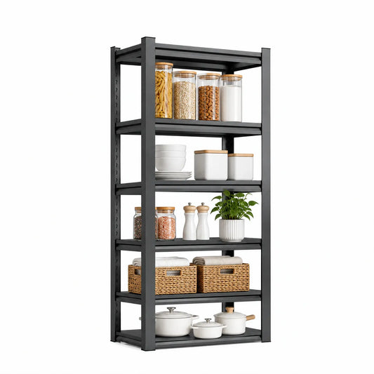 VIYET 63" Heavy Duty Metal Storage Shelves 2000LBS 5 Tier Adjustable Garage Shelving Unit, Industrial Boltless Storage Rack