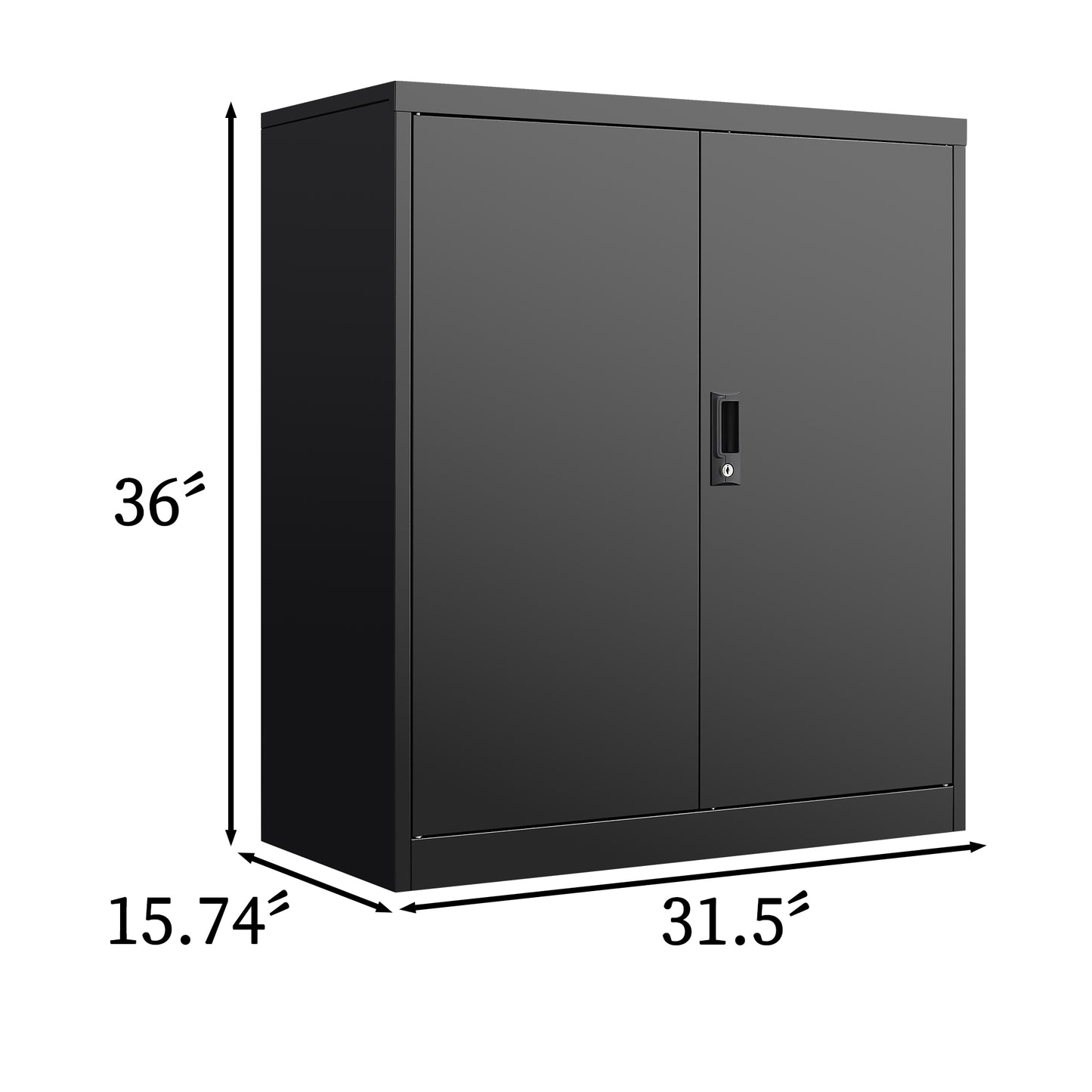 VIYET 36"H Storage Locker File Organizer, Steel Cabinet w/ Door Locks & 2 Adjustable Shelves, Multi-Scene Use