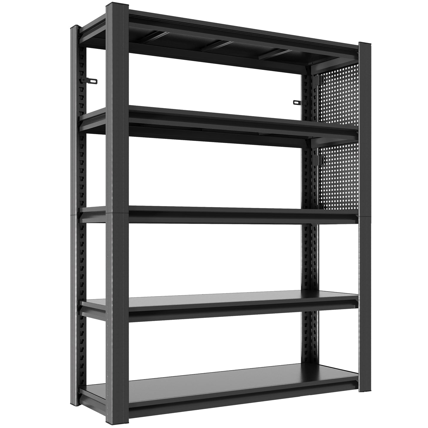 VIYET 78"H 5-Tier Heavy-Duty Metal Shelving with Pegboard- 2000LBS Total Capacity (400LBS/Shelf), Adjustable Multipurpose Storage Rack for Garage/Warehouse/Office/Kitchen - 47.2"W×18"D