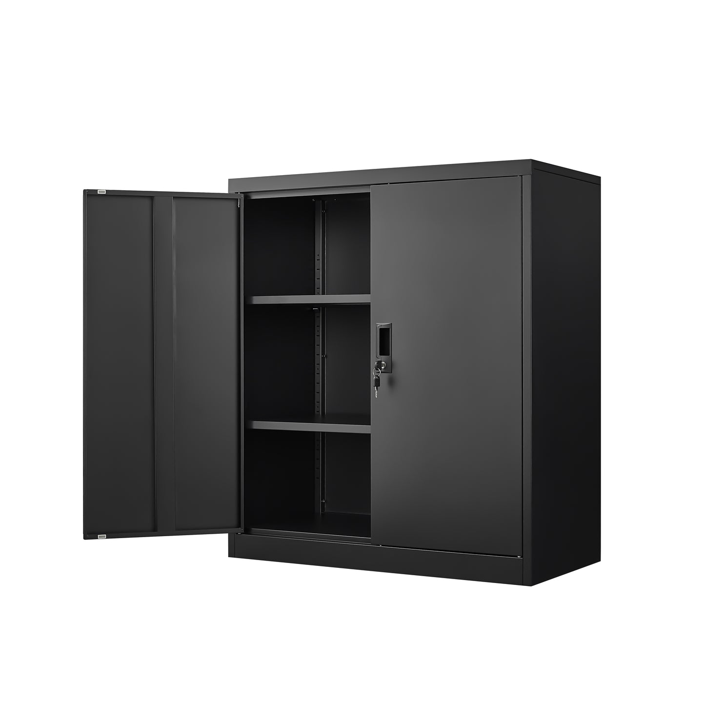 VIYET 36"H Storage Locker File Organizer, Steel Cabinet w/ Door Locks & 2 Adjustable Shelves, Multi-Scene Use