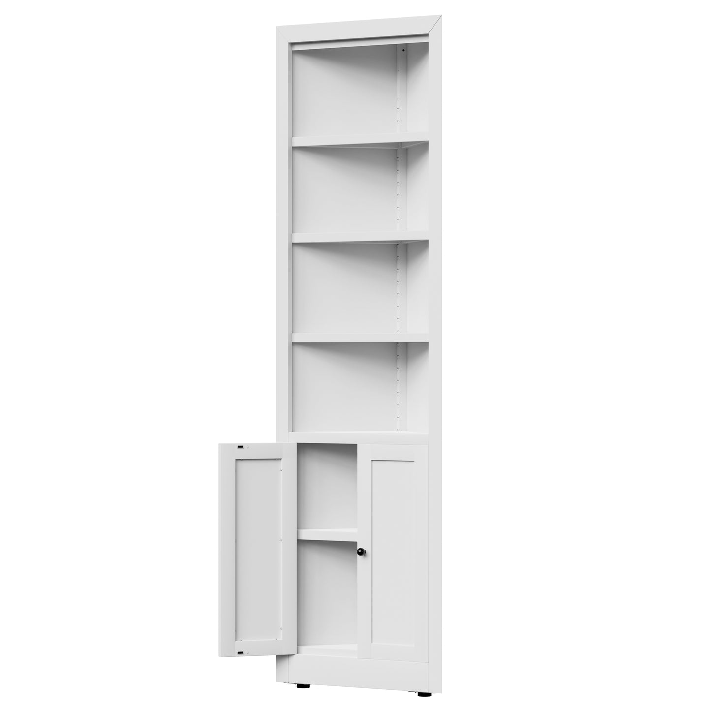 VIYET 71" Tall Corner Storage Cabinet, 5-Tier Metal Corner Cabinet with Adjustable Shelves, Freestanding Space-Saving Organizer