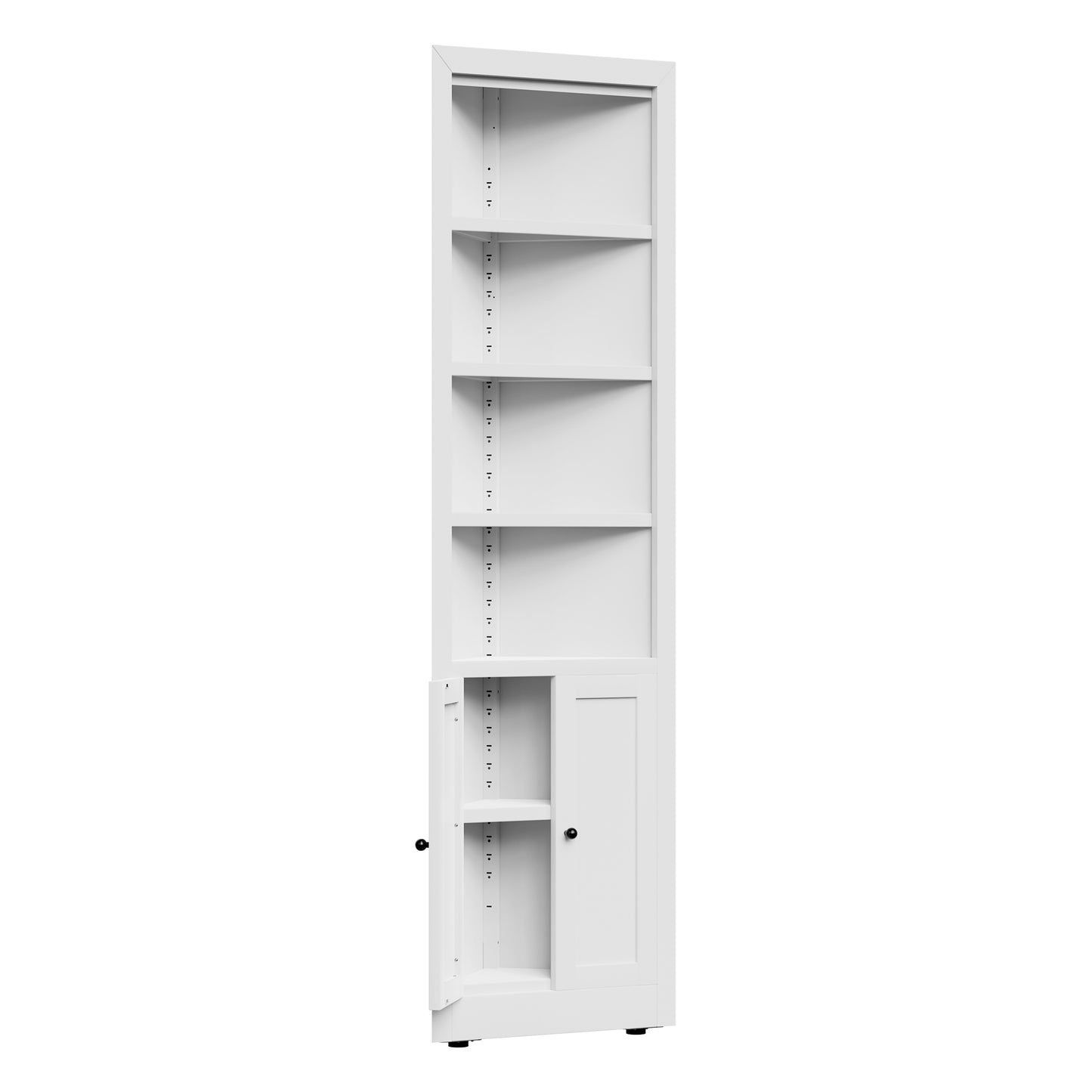 VIYET 71" Tall Corner Storage Cabinet, 5-Tier Metal Corner Cabinet with Adjustable Shelves, Freestanding Space-Saving Organizer