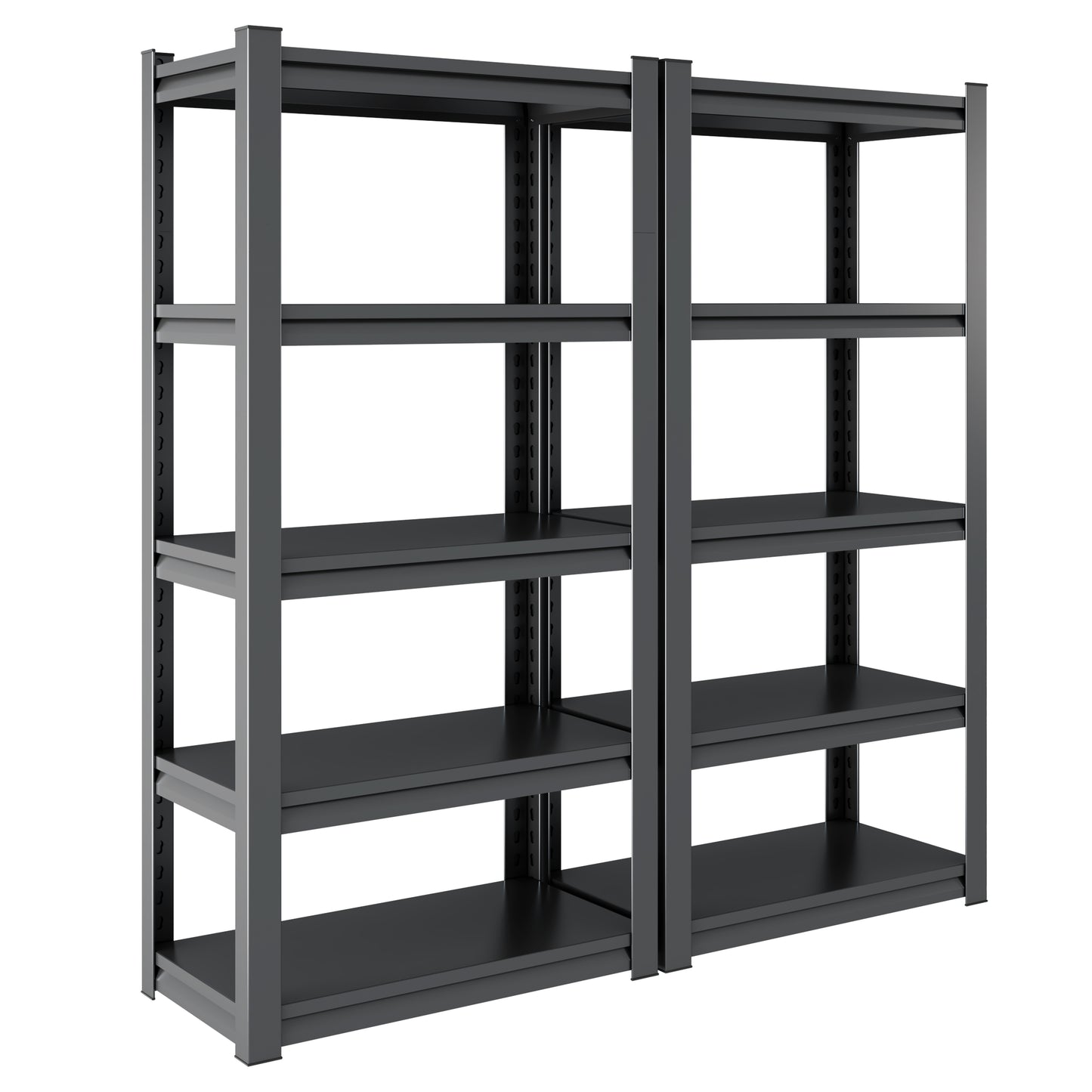 VIYET 63" 5-Tier Heavy-Duty Metal Storage Shelves - 2000lbs Capacity Adjustable Shelving Unit for Garage, Kitchen & Pantry, Black