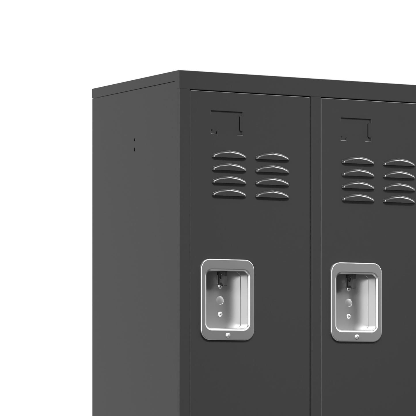 VIYET 72" 6 Door Metal Storage Locker Cabinet with Locks, Freestanding Employee Locker for Office, School, Gym, Garage & Home, Black