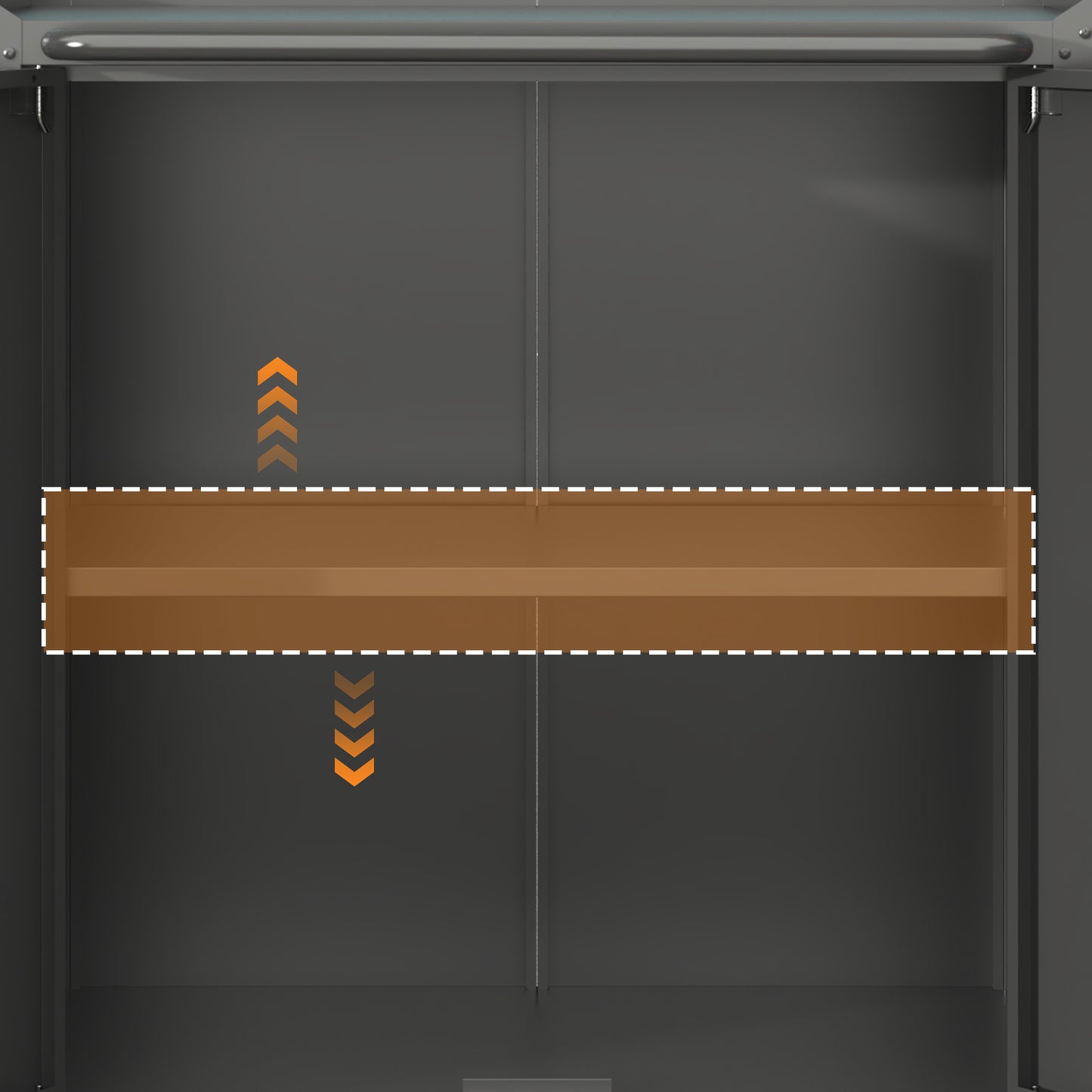 VIYET 31"H Heavy-Duty Cold-Rolled Steel Cabinet with Wheels - Lockable (2 Keys) + Adjustable Shelf, 360° Silent Lockable Casters, DIY Workstation Top, Mobile Organizer for Garage/Home/Office/Kitchen