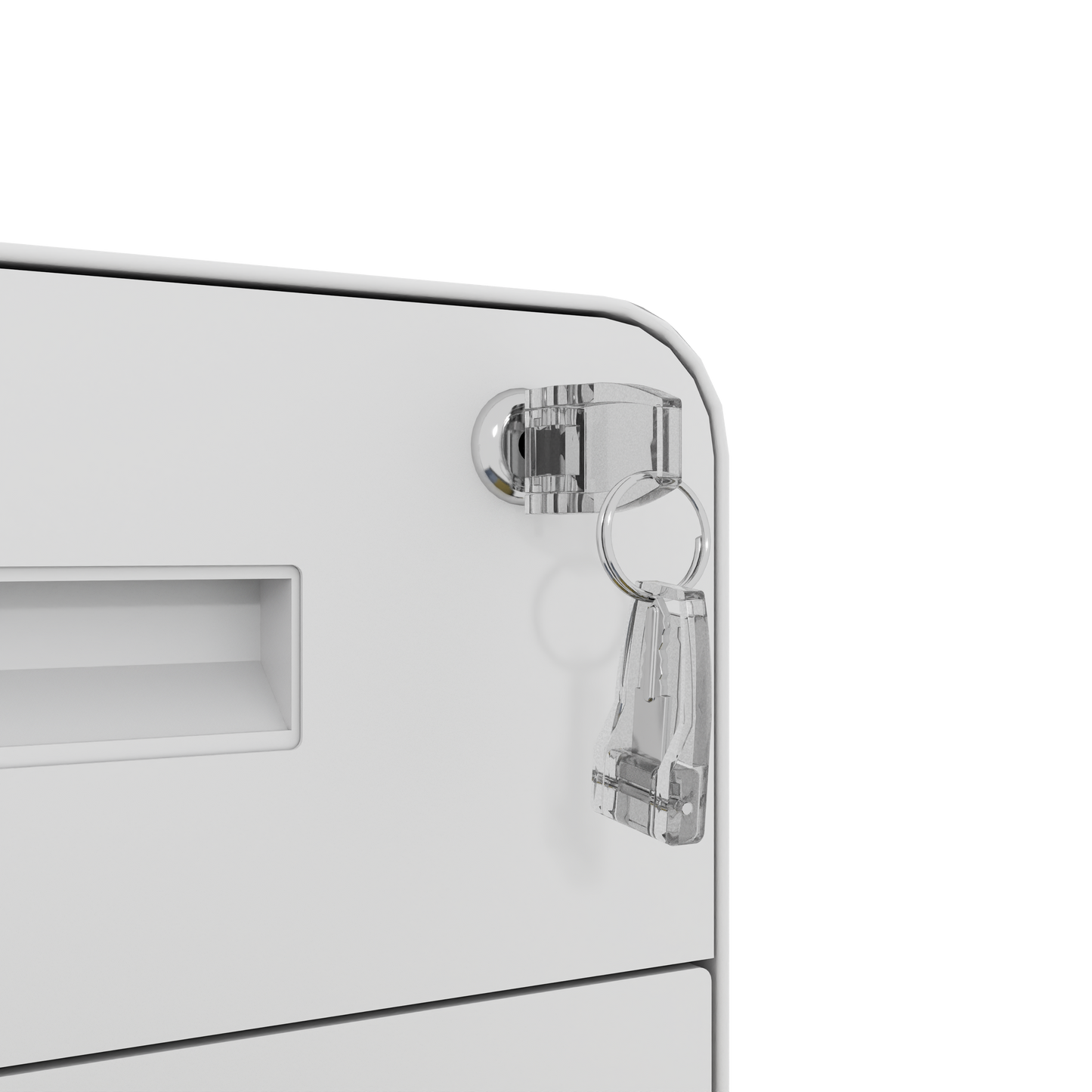 VIYET 3 Drawer Mobile File Cabinet with Lock, Fully Assembled Steel Filing Cabinet on Wheels, Holds A4 & Letter Files, 110 lb Capacity per Drawer