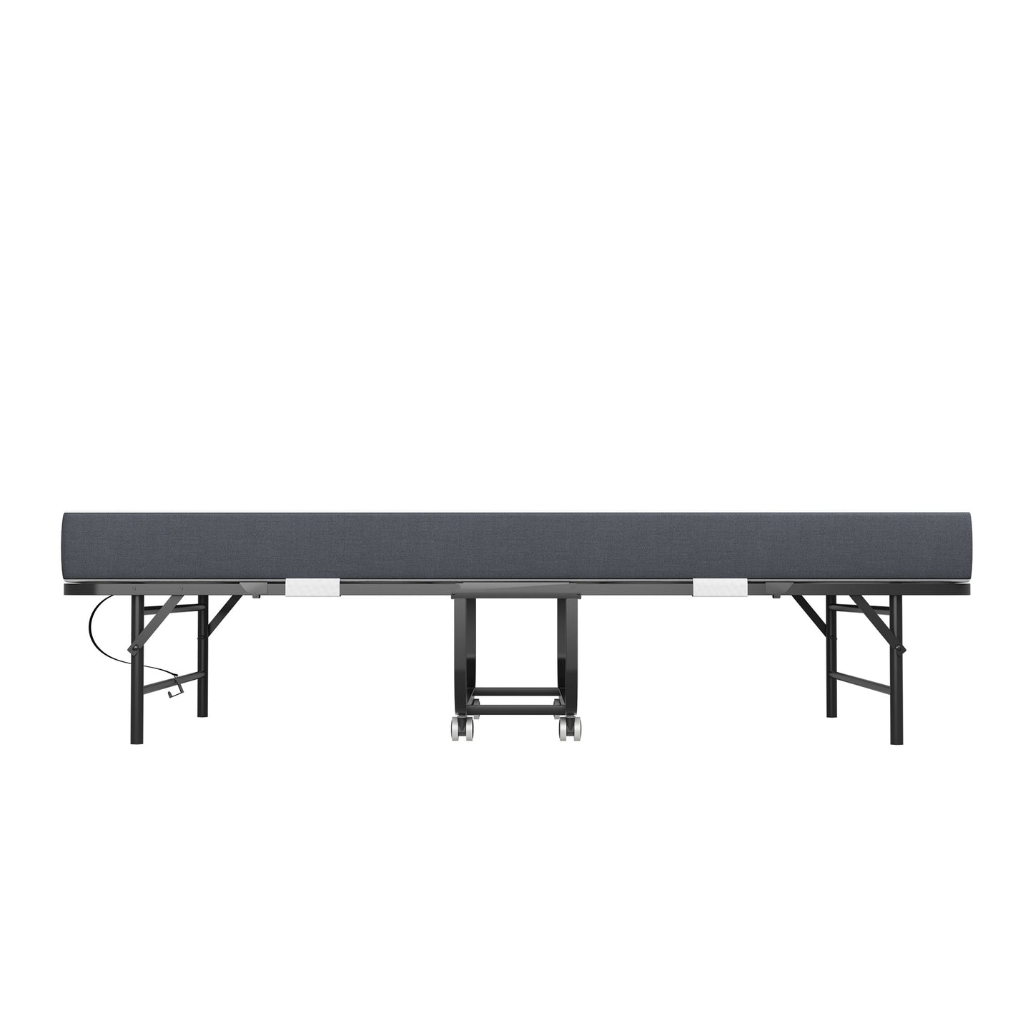 VIYET 12.60''H Extra Long Folding Bed for Tall People, 450LBS Heavy Duty Rollaway Guest Bed with 5" Memory Foam Mattress, Portable Twin Size Bed
